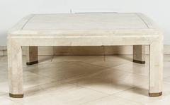 Maitland-Smith Mosaic Square Ivory Coffee Table