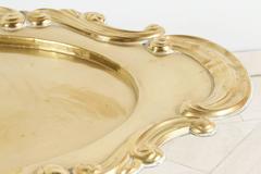 Hollywood Regency Vintage Oval Brass Tray Moorish Table