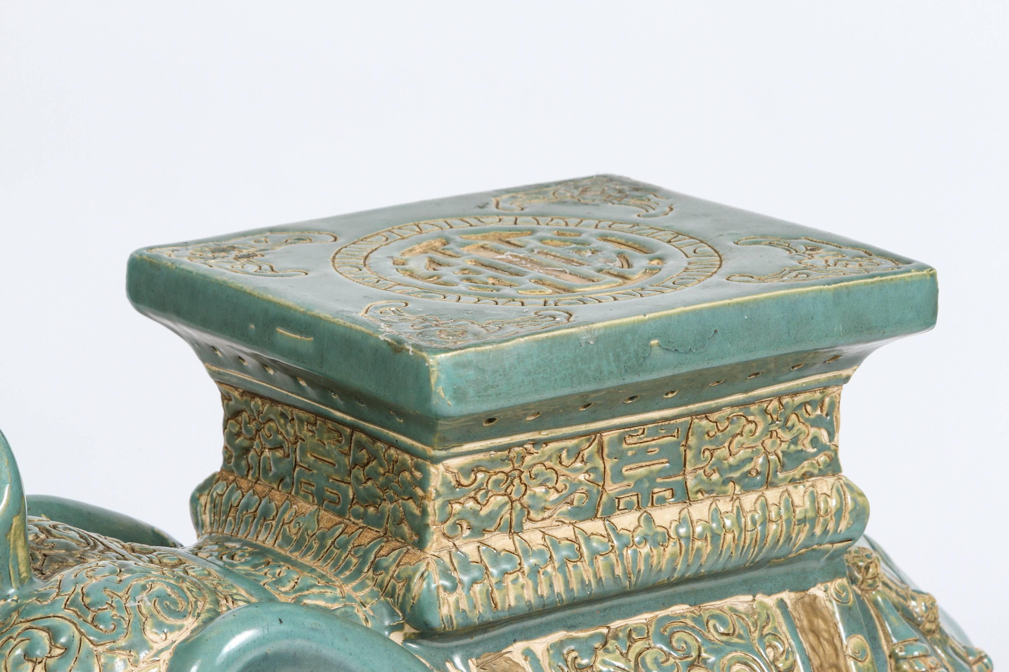 vintage elephant garden stool