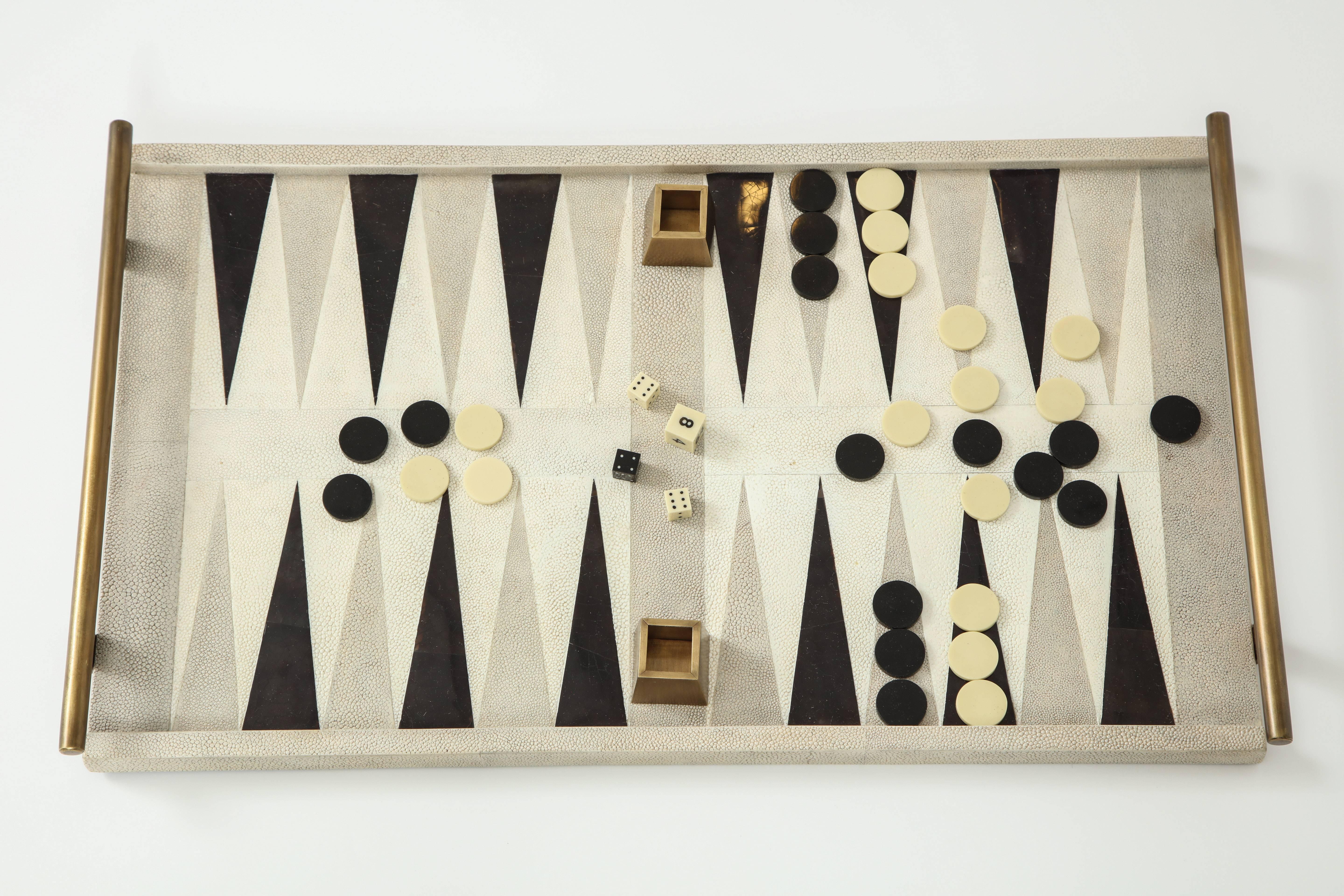 Art Deco Shagreen Backgammon Board