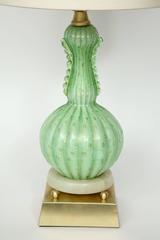 Barovier Pale Green Murano Glass Lamps
