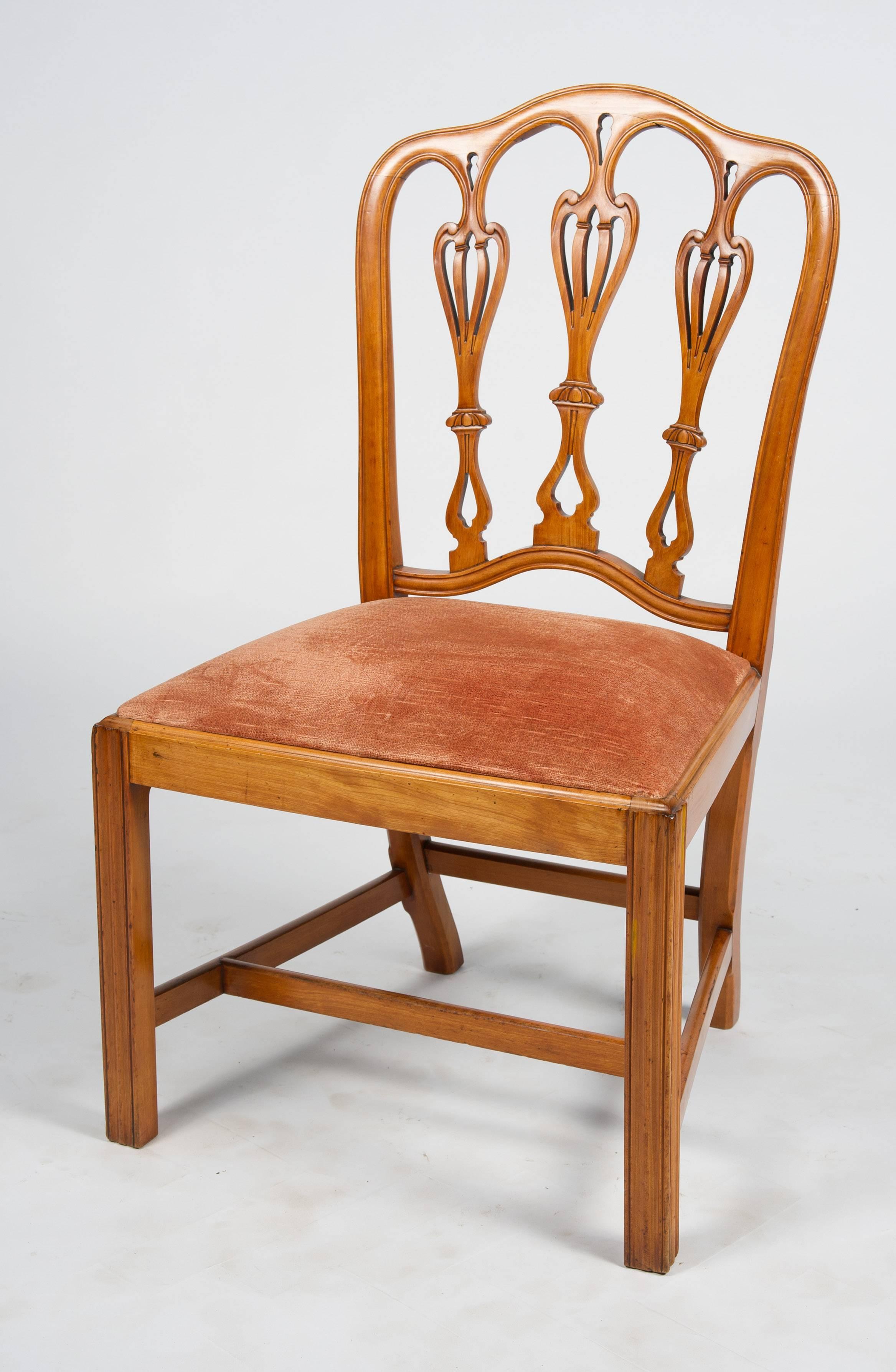 18th Century and Earlier Rare Pair of George II Period Satinwood Chairs