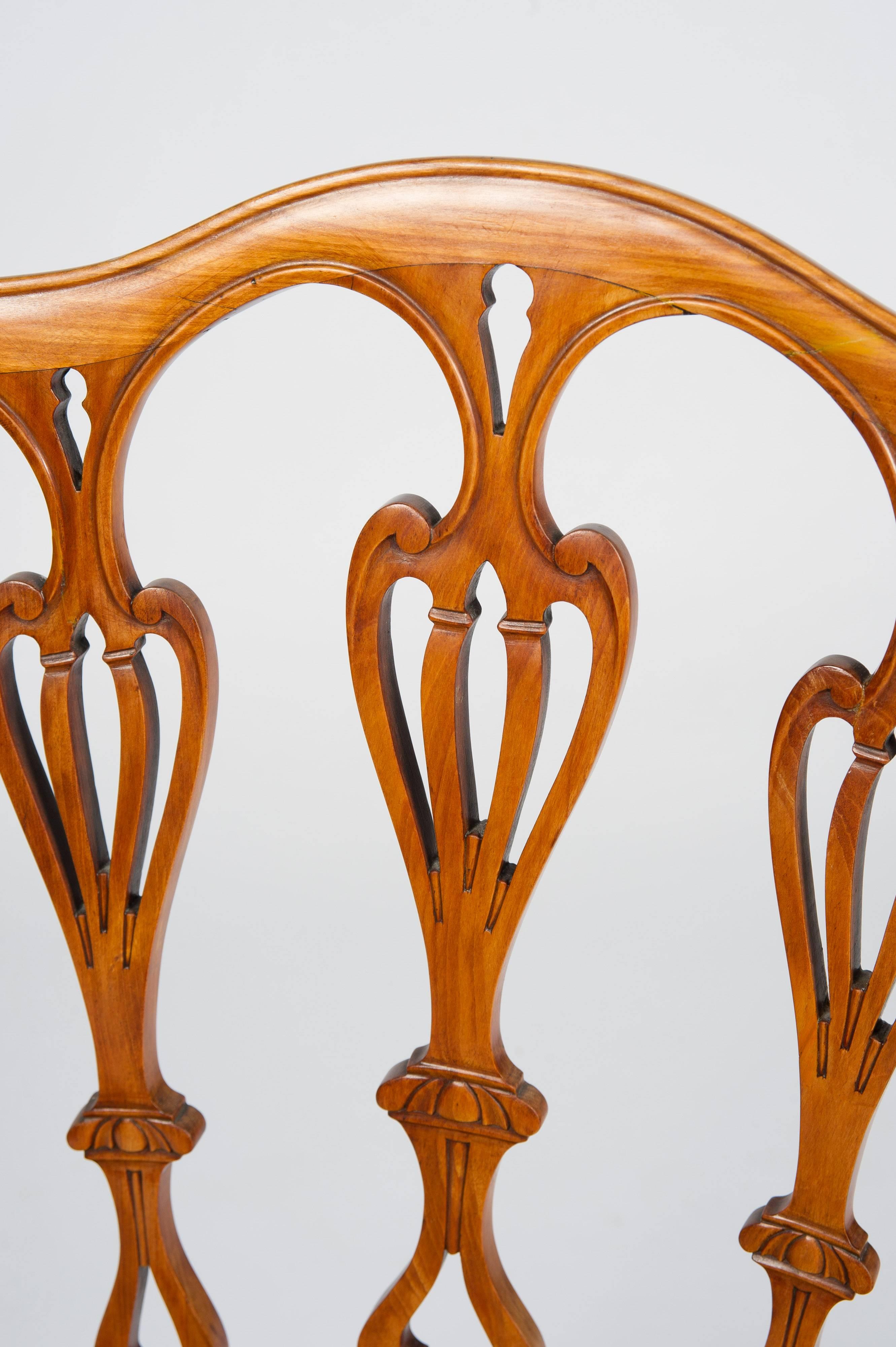 Rare Pair of George II Period Satinwood Chairs 1