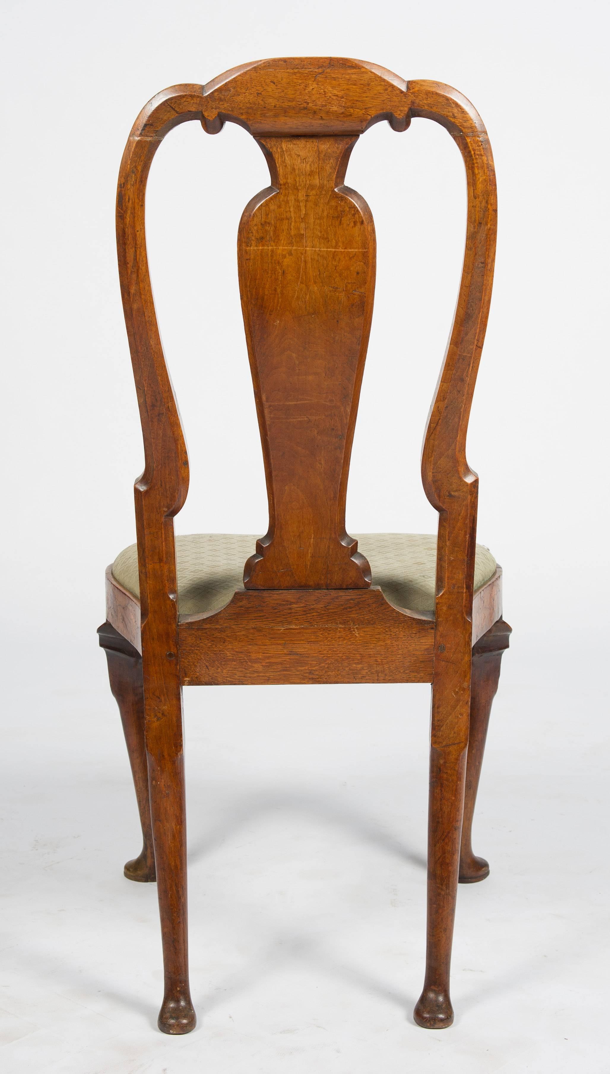 Ensemble de six chaises en marqueterie néerlandaise du 18ème siècle en vente 4