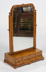 George II Walnut Dressing Table Mirror