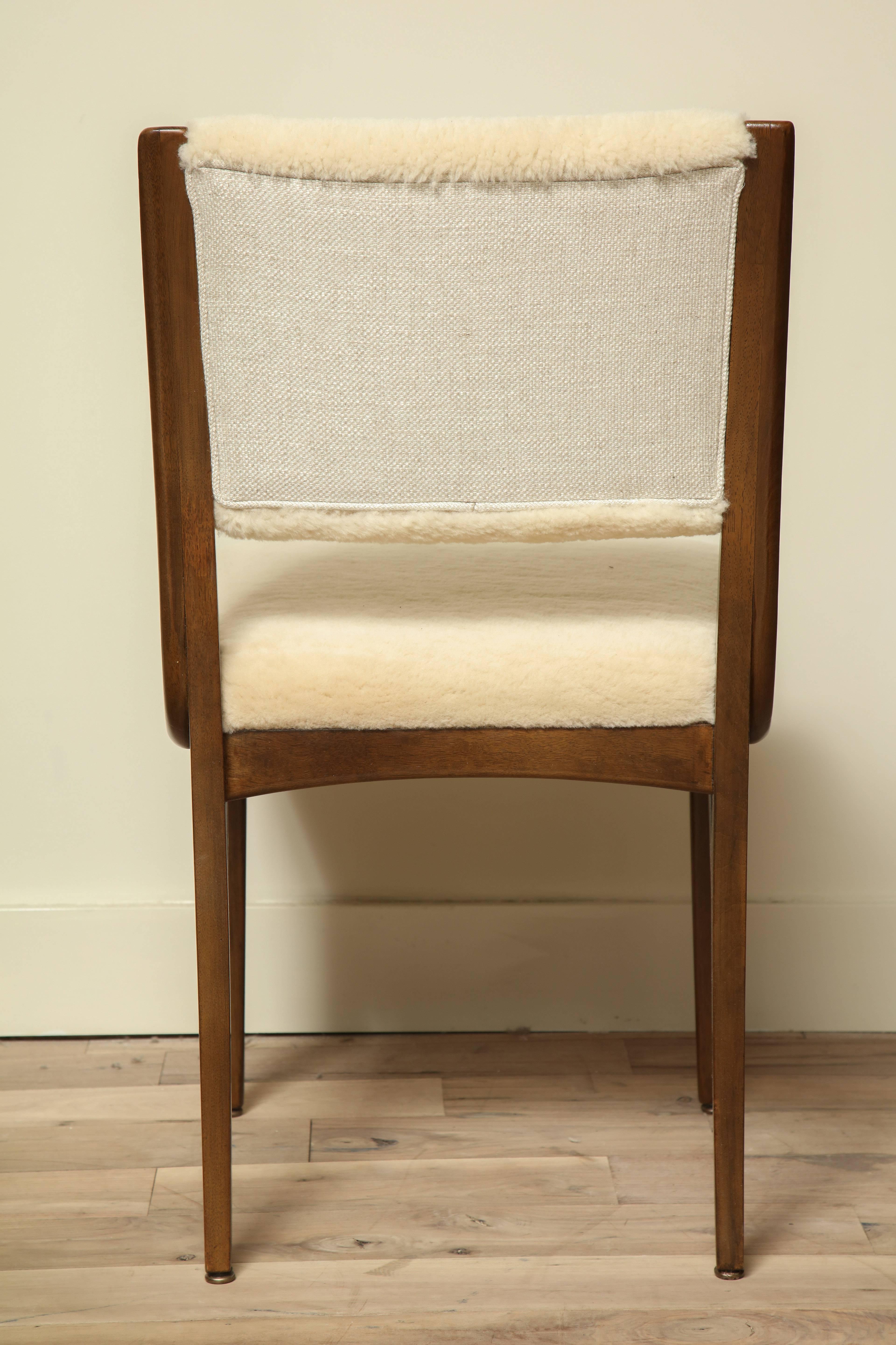 Pair of Shearling Dining Chairs 2