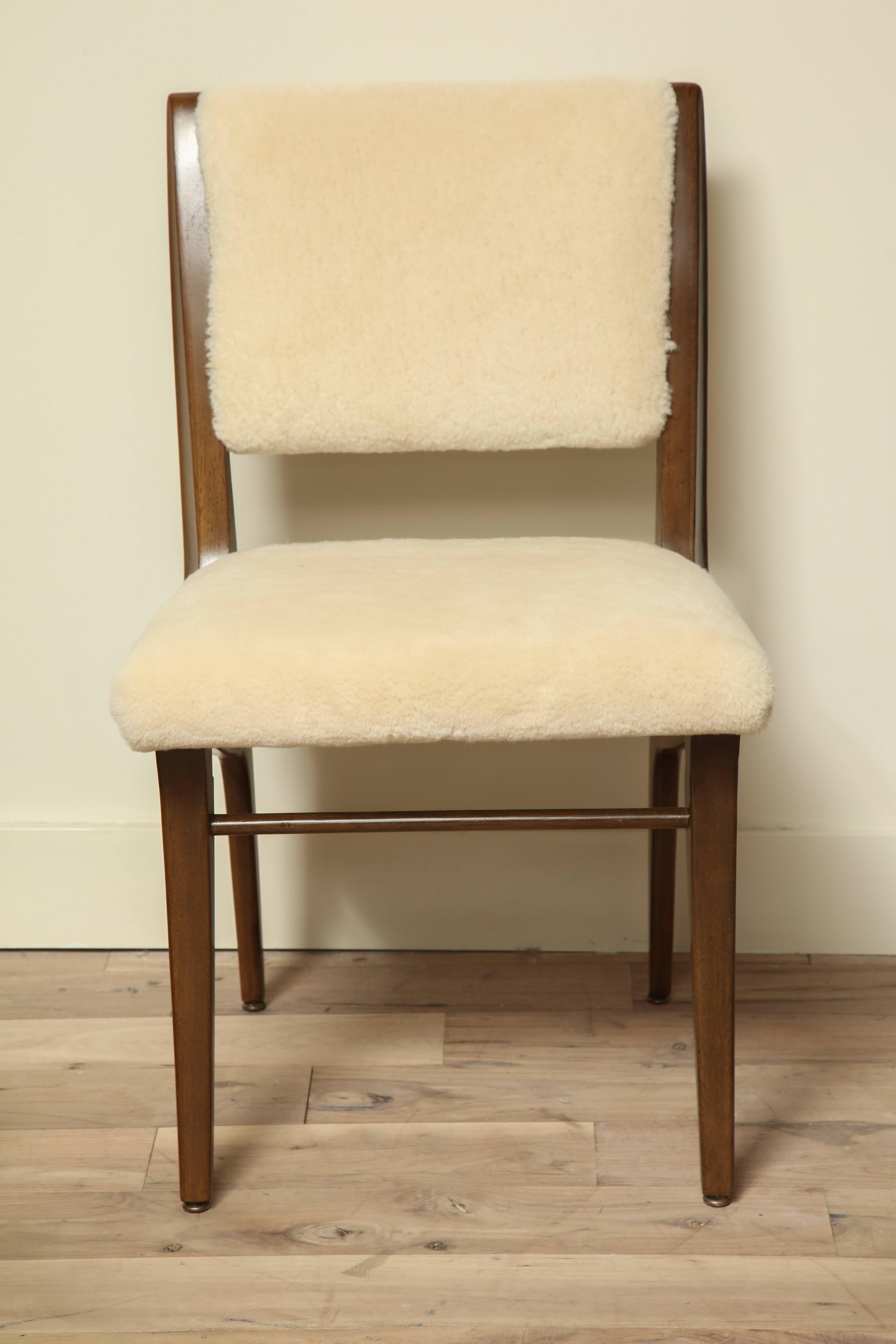 Pair of Shearling Dining Chairs 3