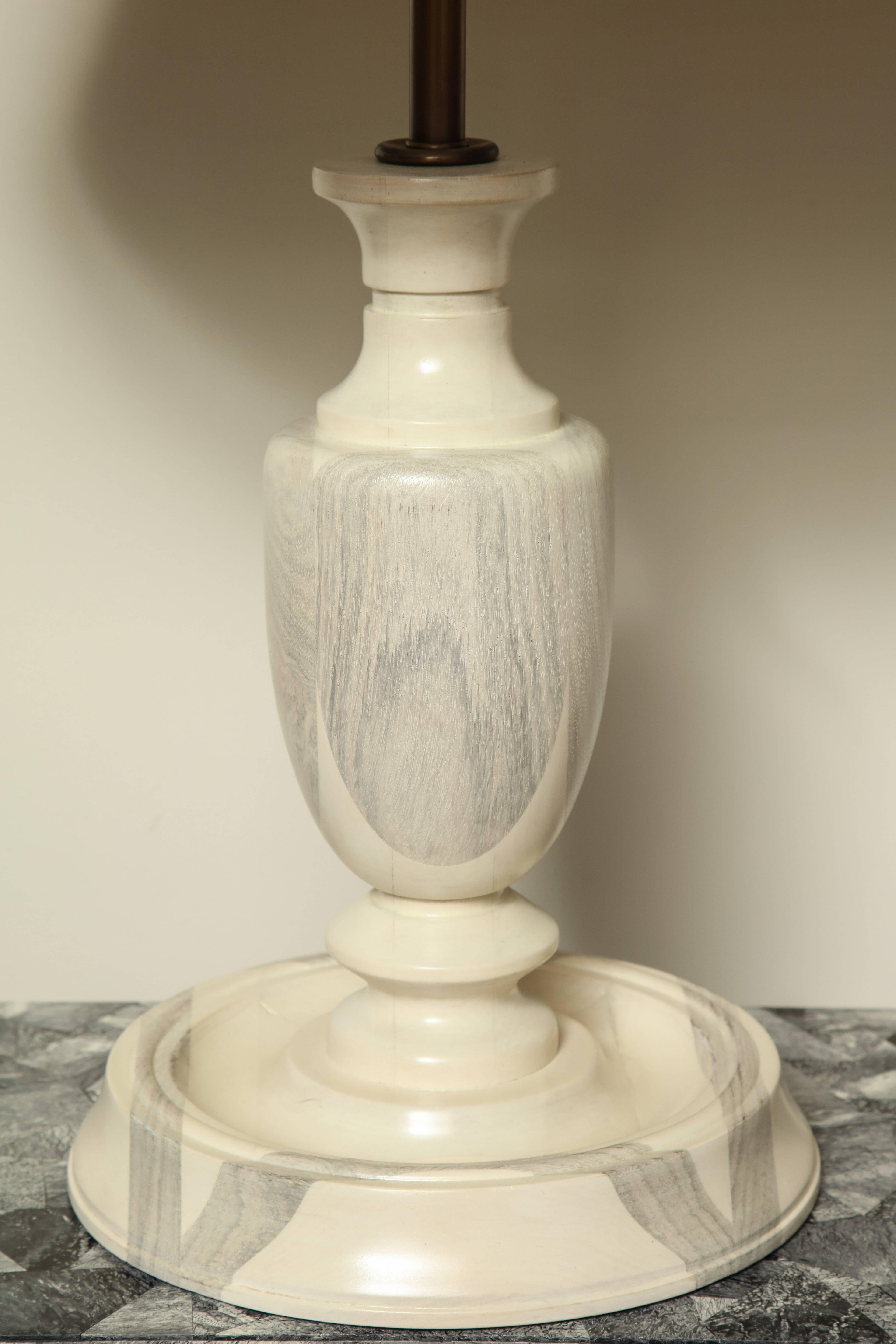 Oak Table Lamp In Excellent Condition For Sale In New York, NY