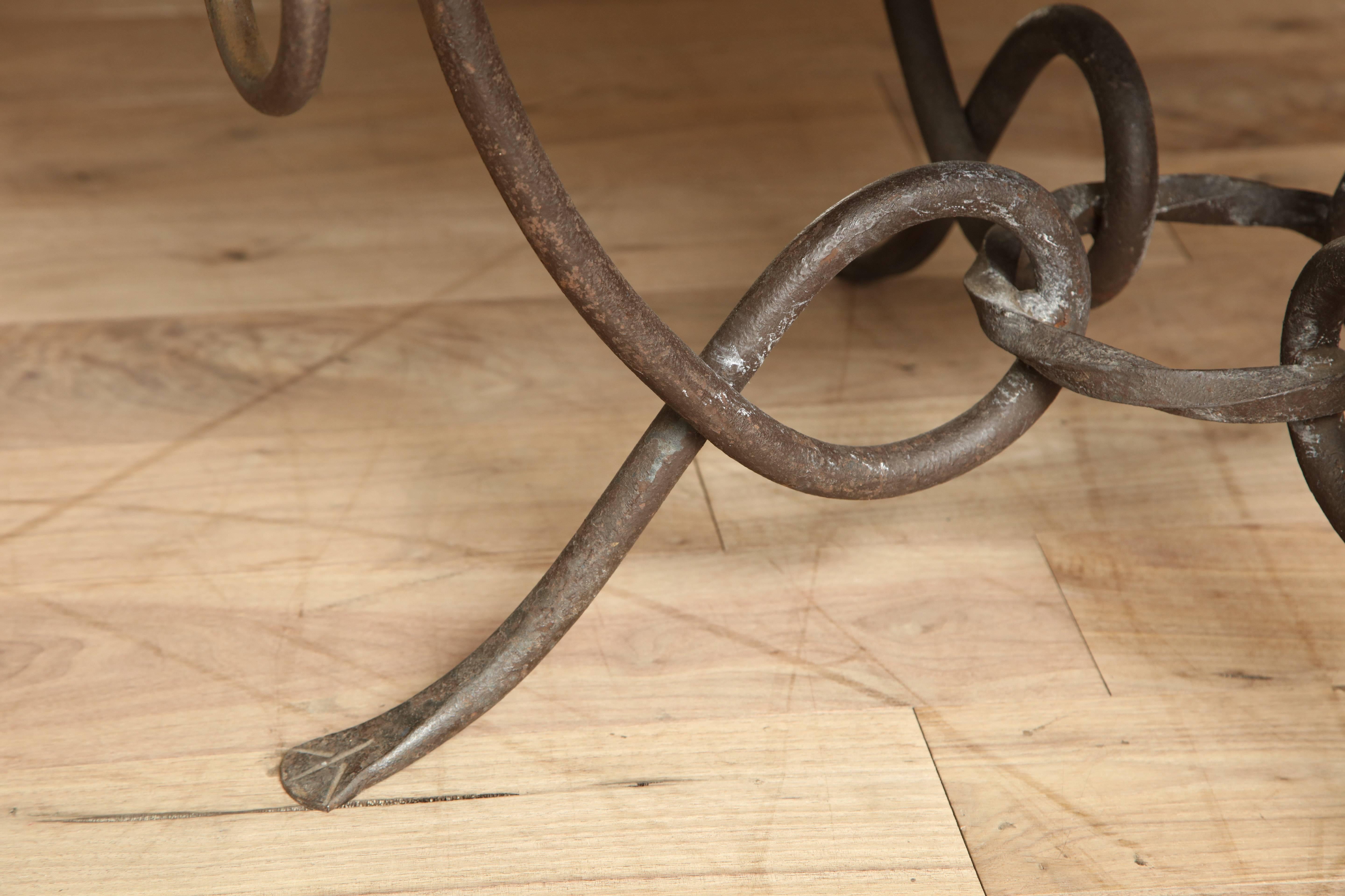 Mid-20th Century Wrought Iron Table