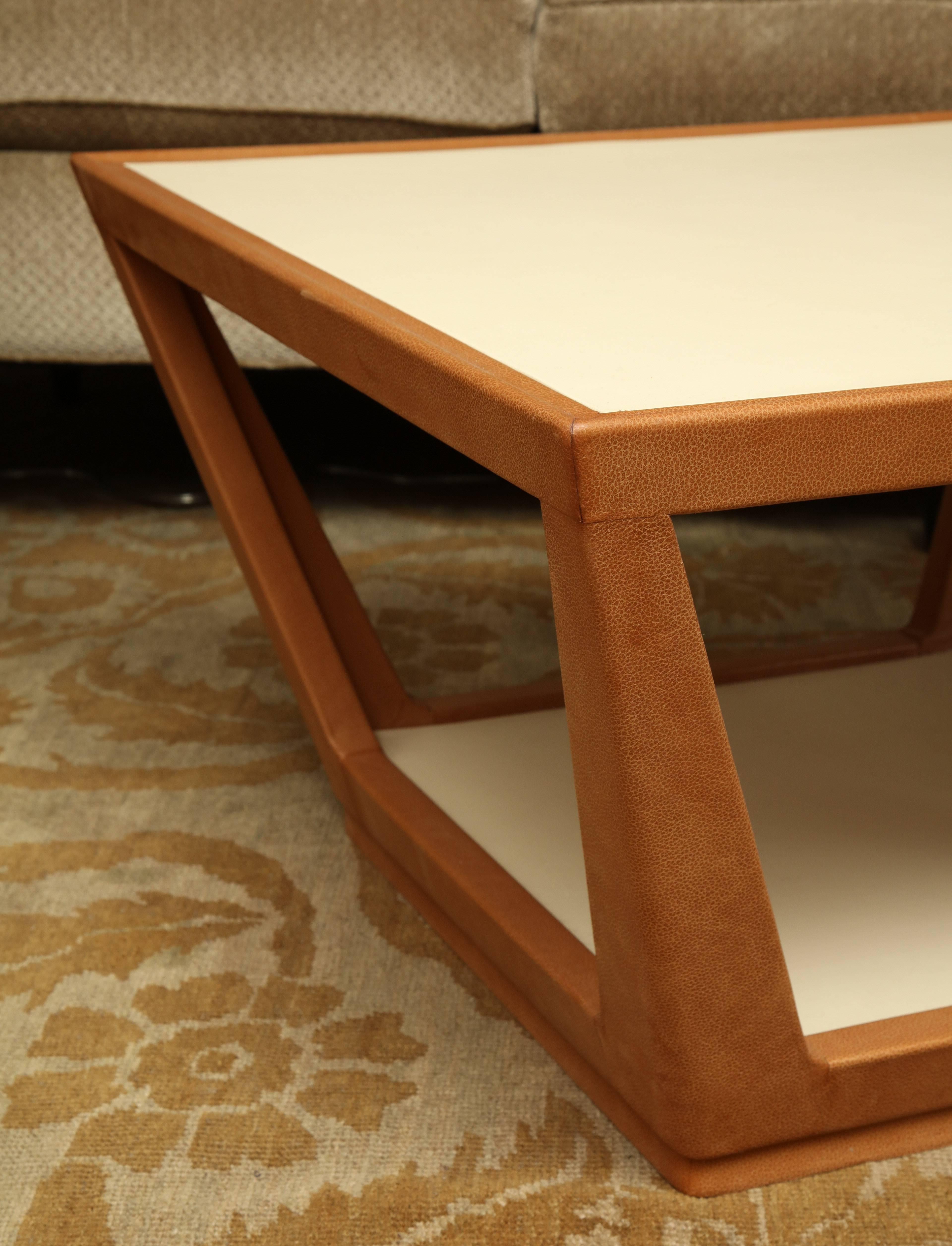 Leather Wrapped Wormley Table 2