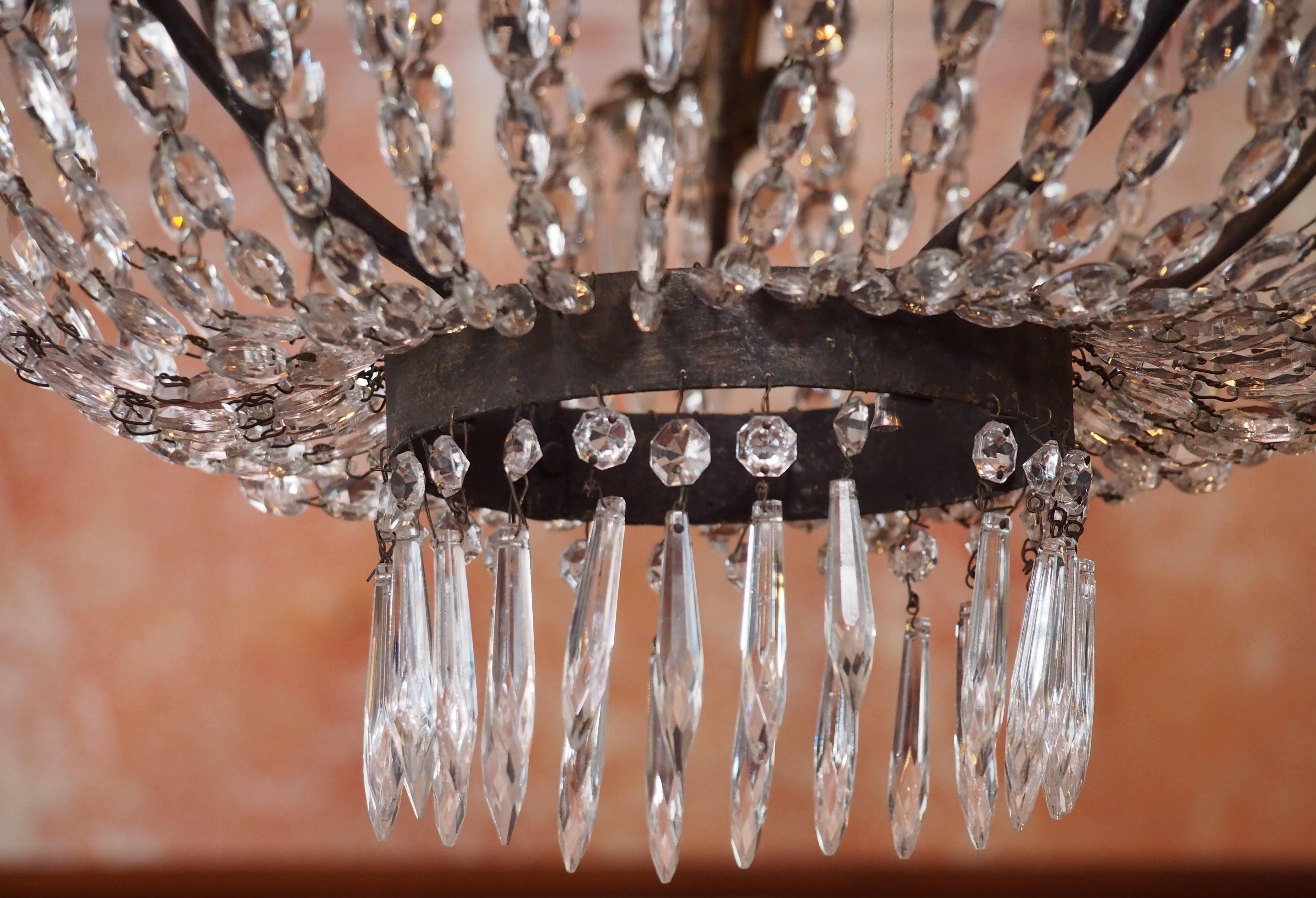 antique french empire crystal chandelier