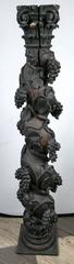 Hand-Carved 17th-18th Century Italian Wood Column