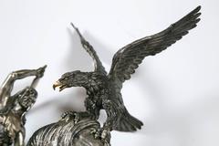 Italian 800 Solid Silver Horse Arab Warrior and Eagle