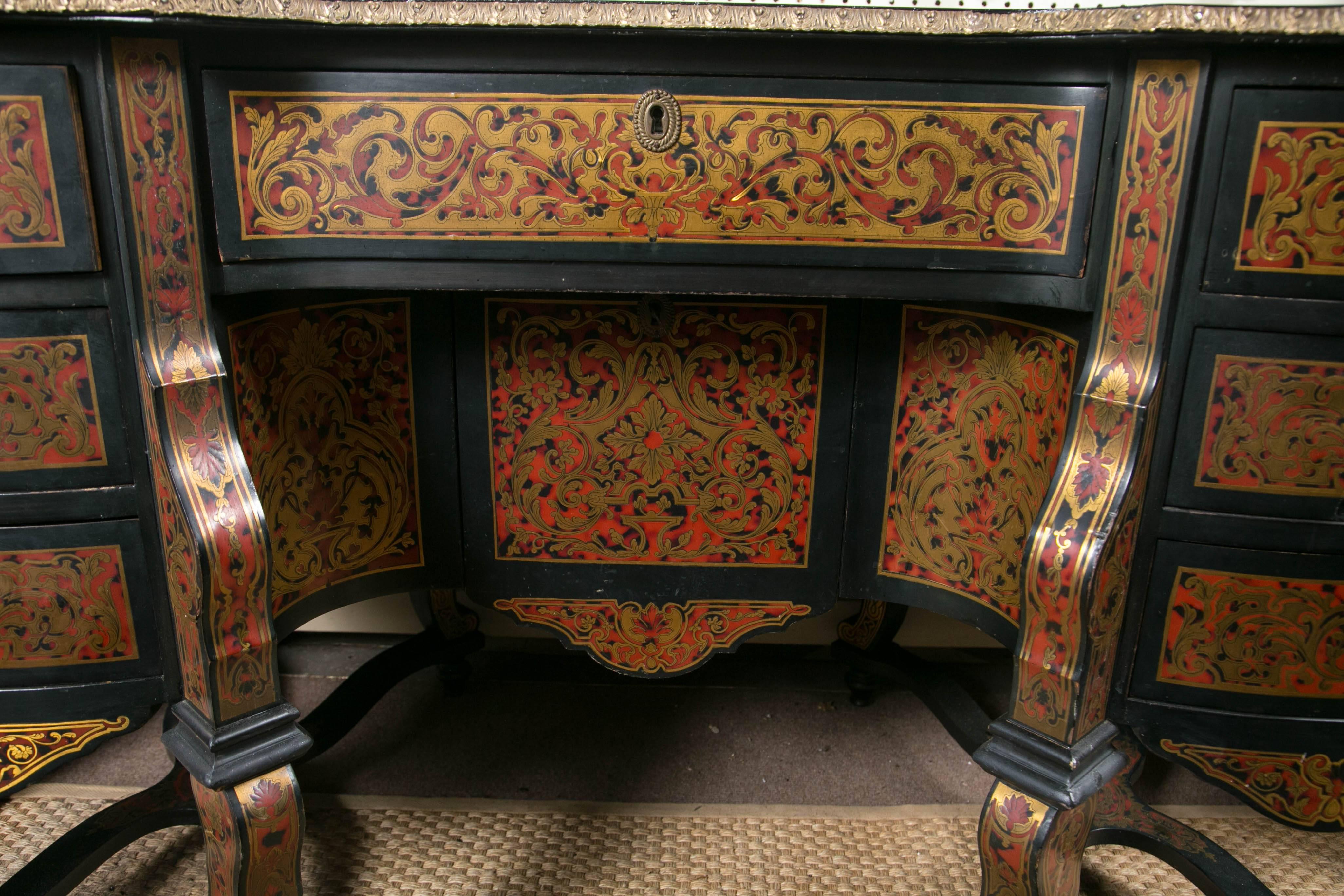 Brass Mazarin Style Desk For Sale