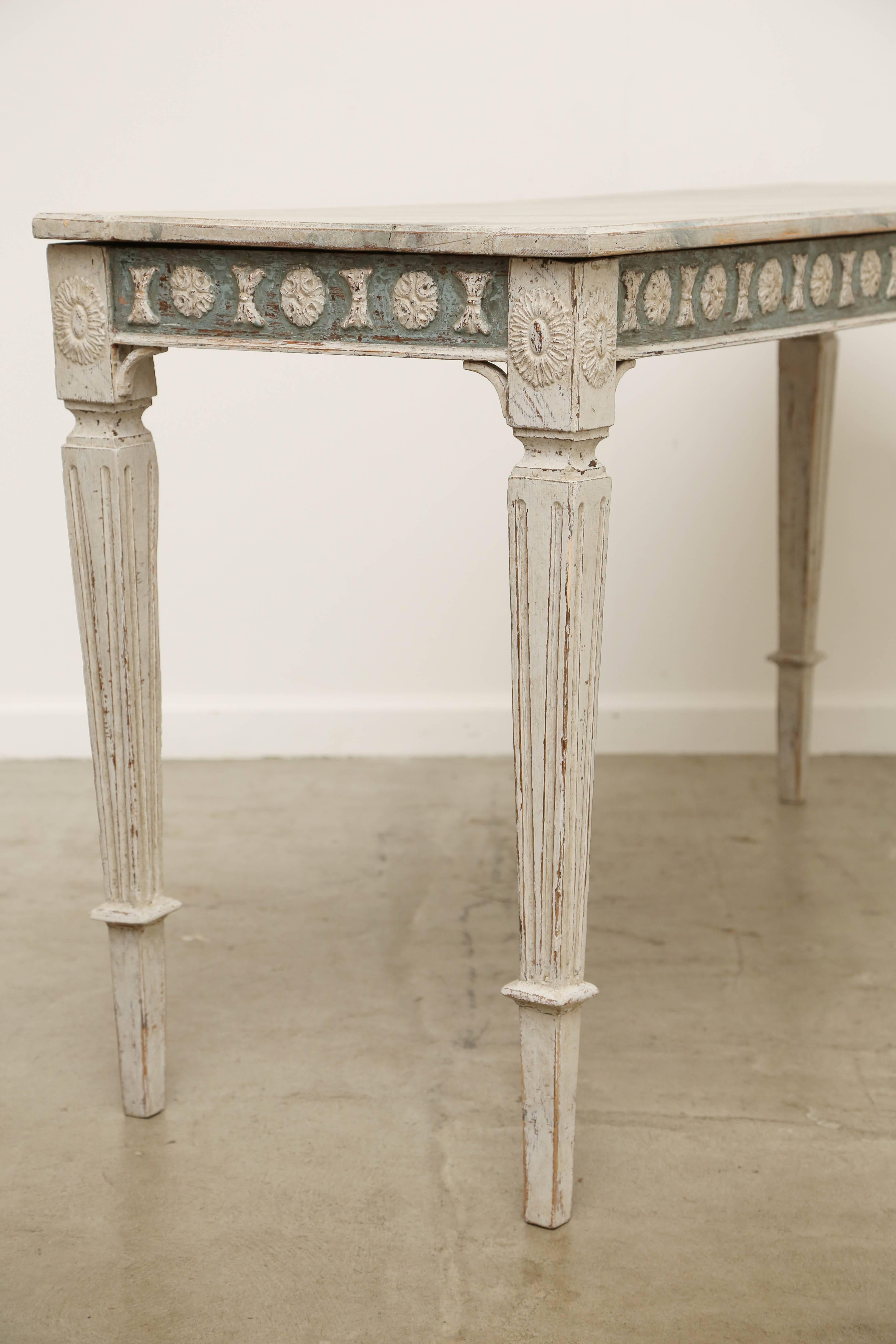 Antique Swedish Gustavian Painted Console Table, Early 19th Century 3