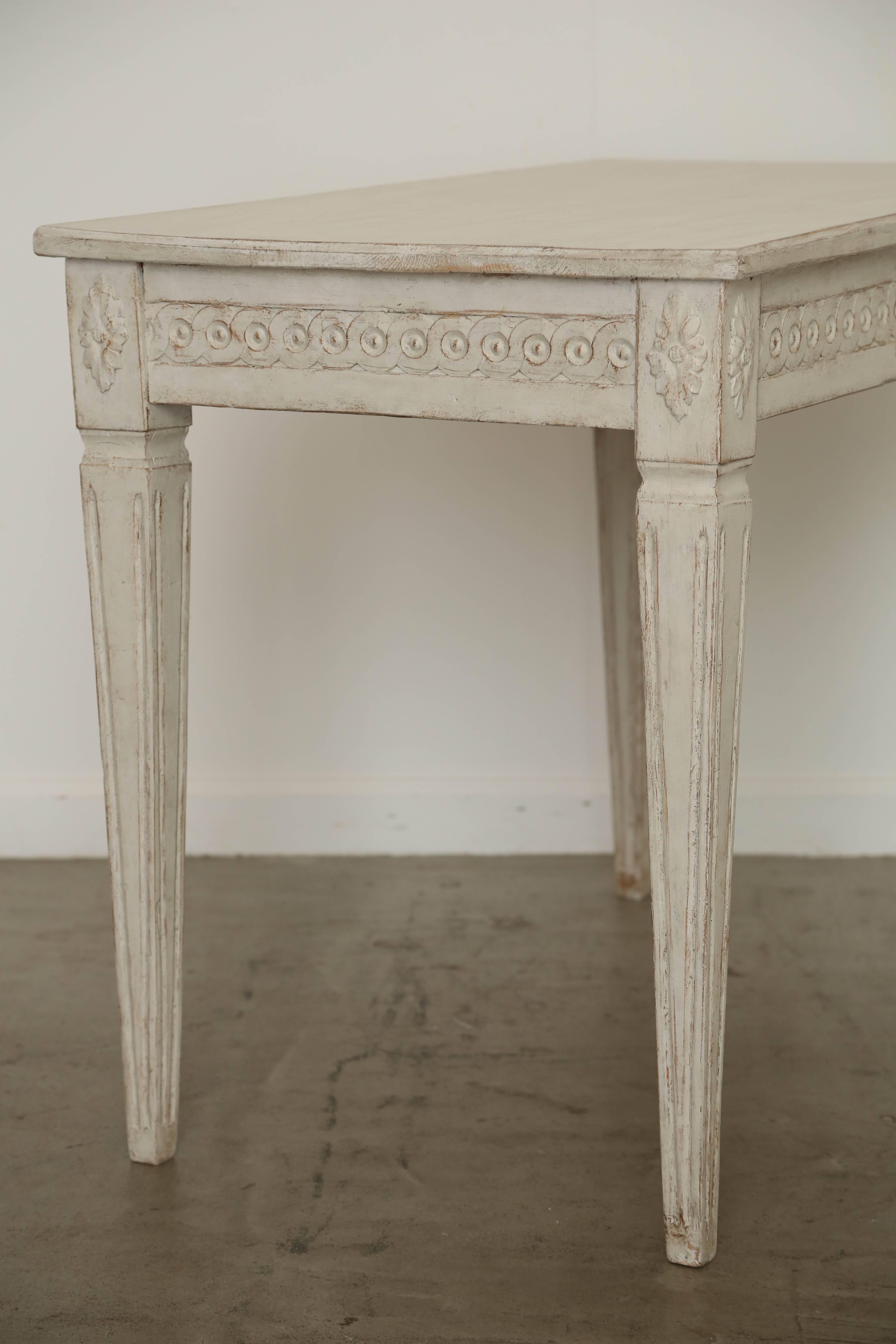 Antique Swedish Painted Gustavian Console Table, Mid-19th Century 1