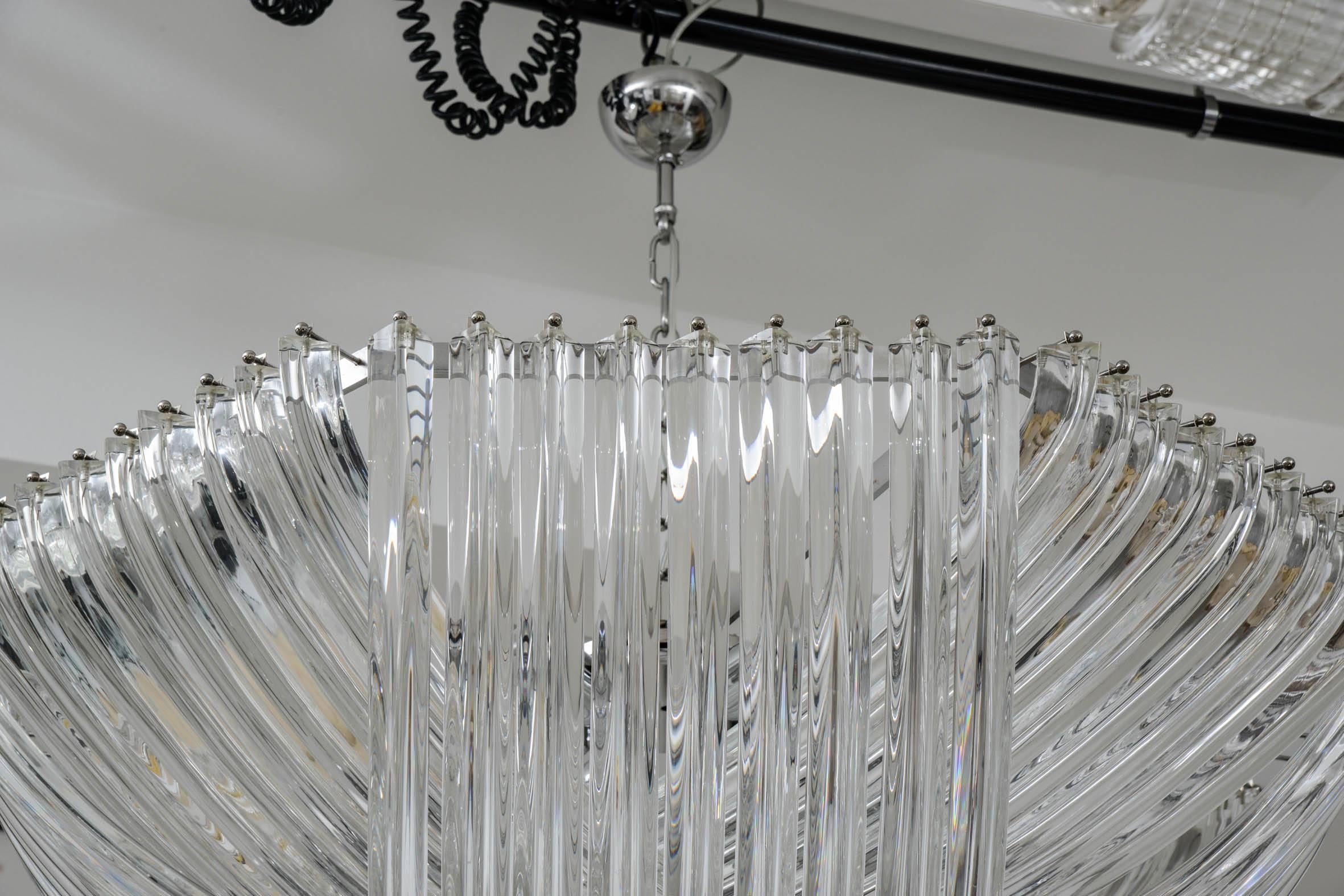Gorgeous Murano Curved Crystal Chandelier 1