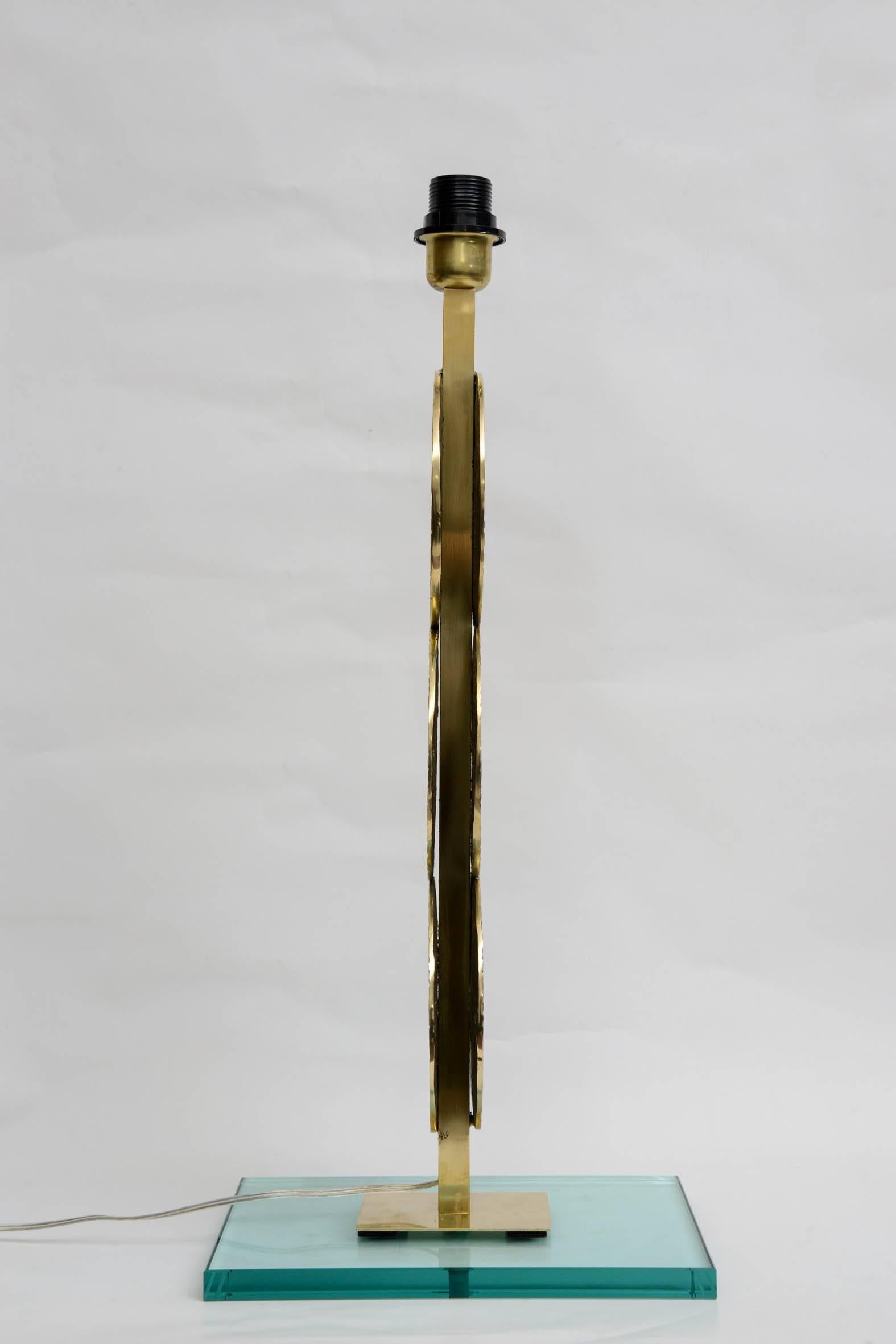 Large and Beautiful Pair of Bronze Table Lamps Original Work 1