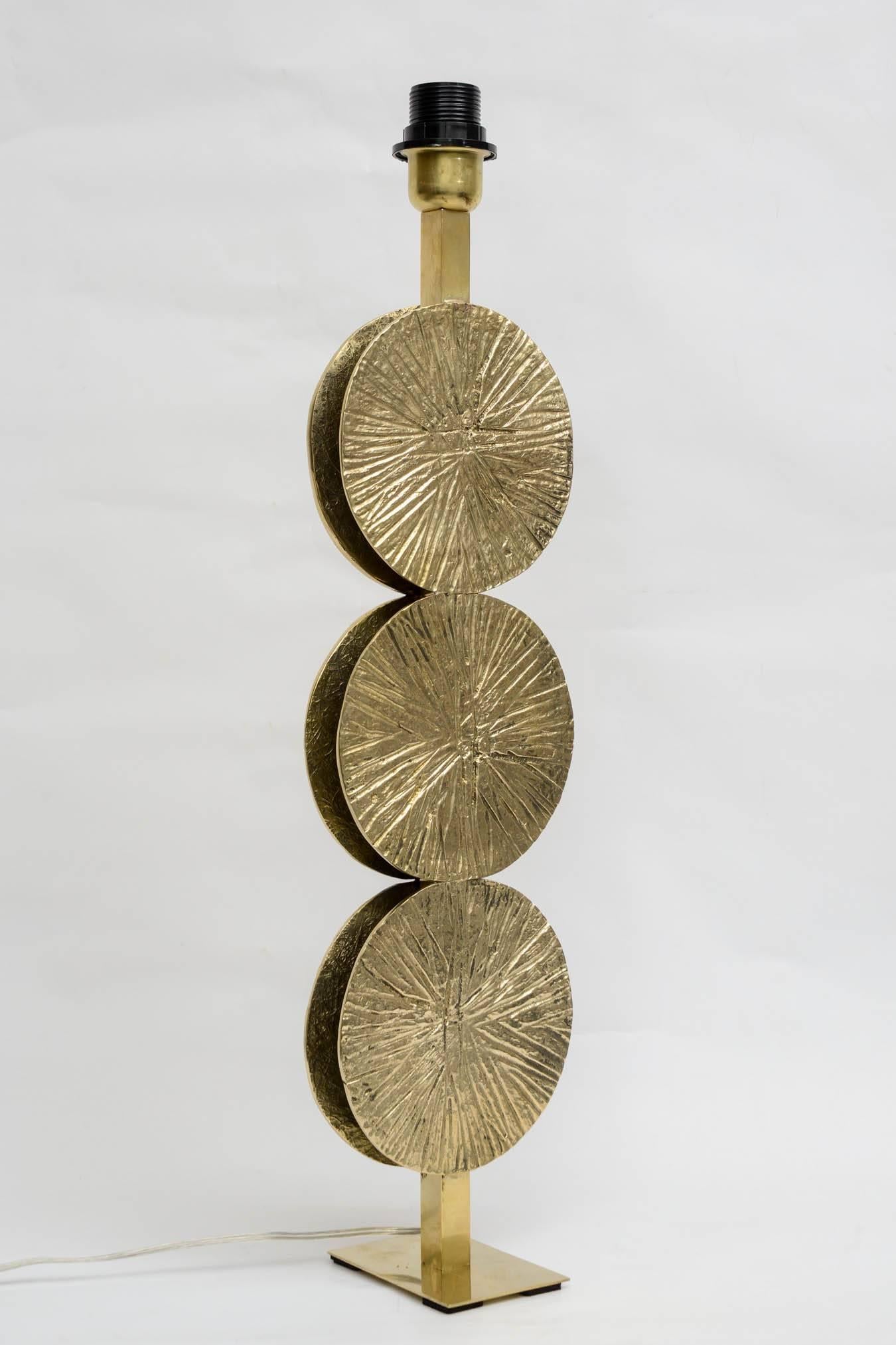 Large and Beautiful Pair of Bronze Table Lamps Original Work 2