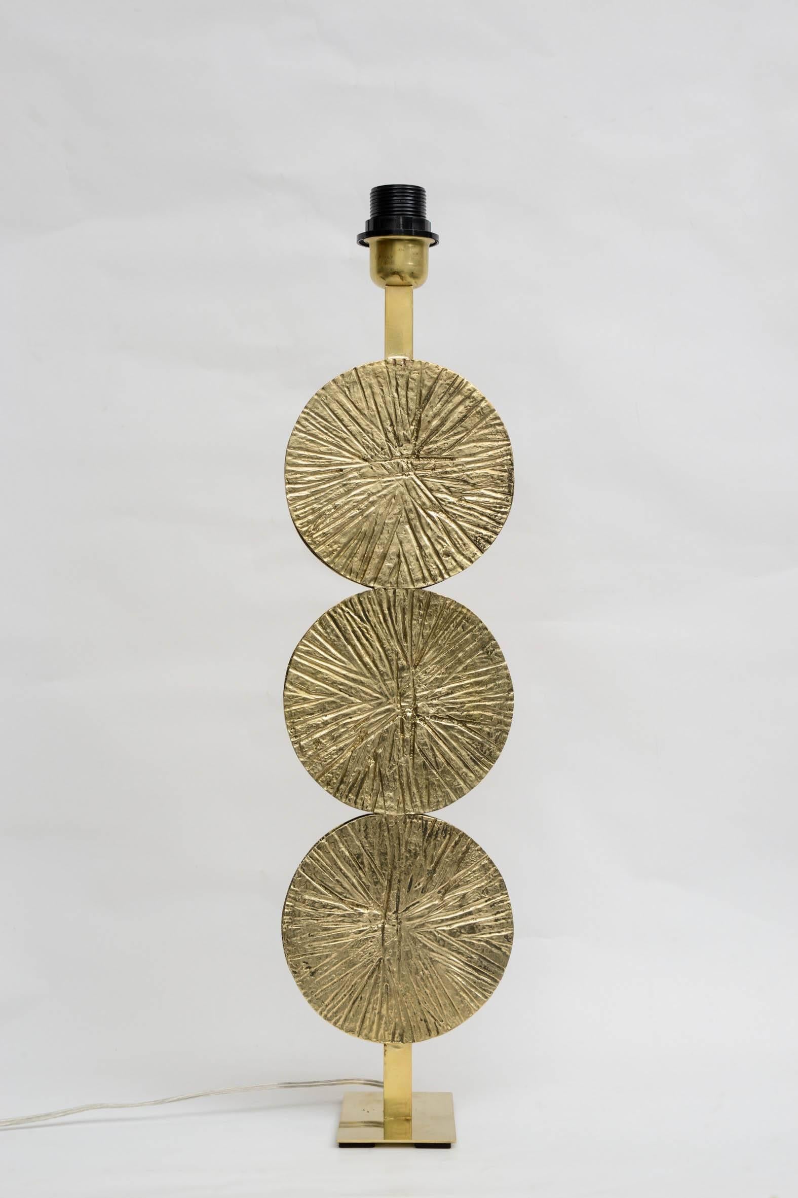 Large and Beautiful Pair of Bronze Table Lamps Original Work 3