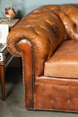 1960s Leather Chesterfield Sofa