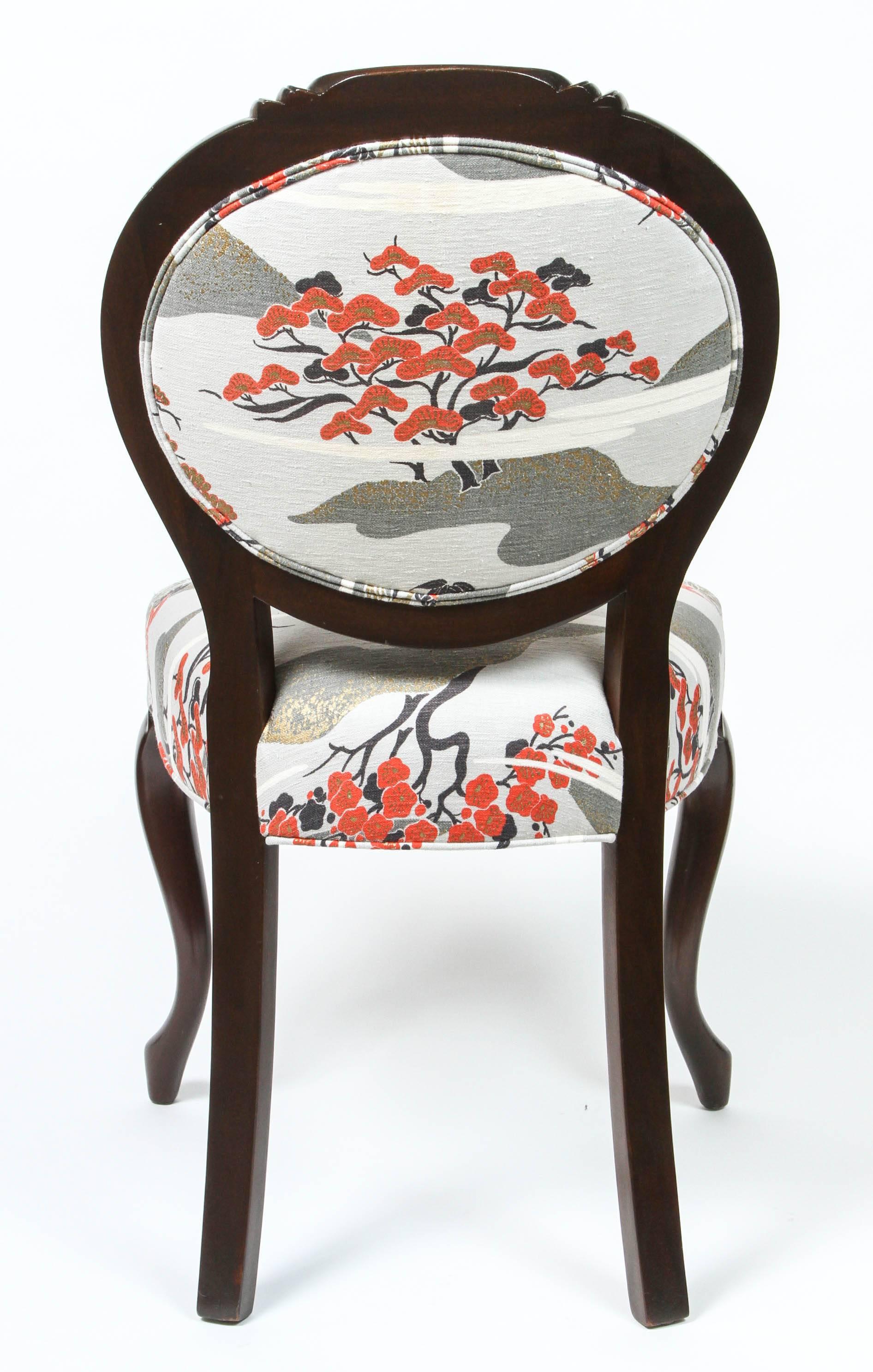 Newly Refinished Victorian Side Chair in Japanese Motif 3