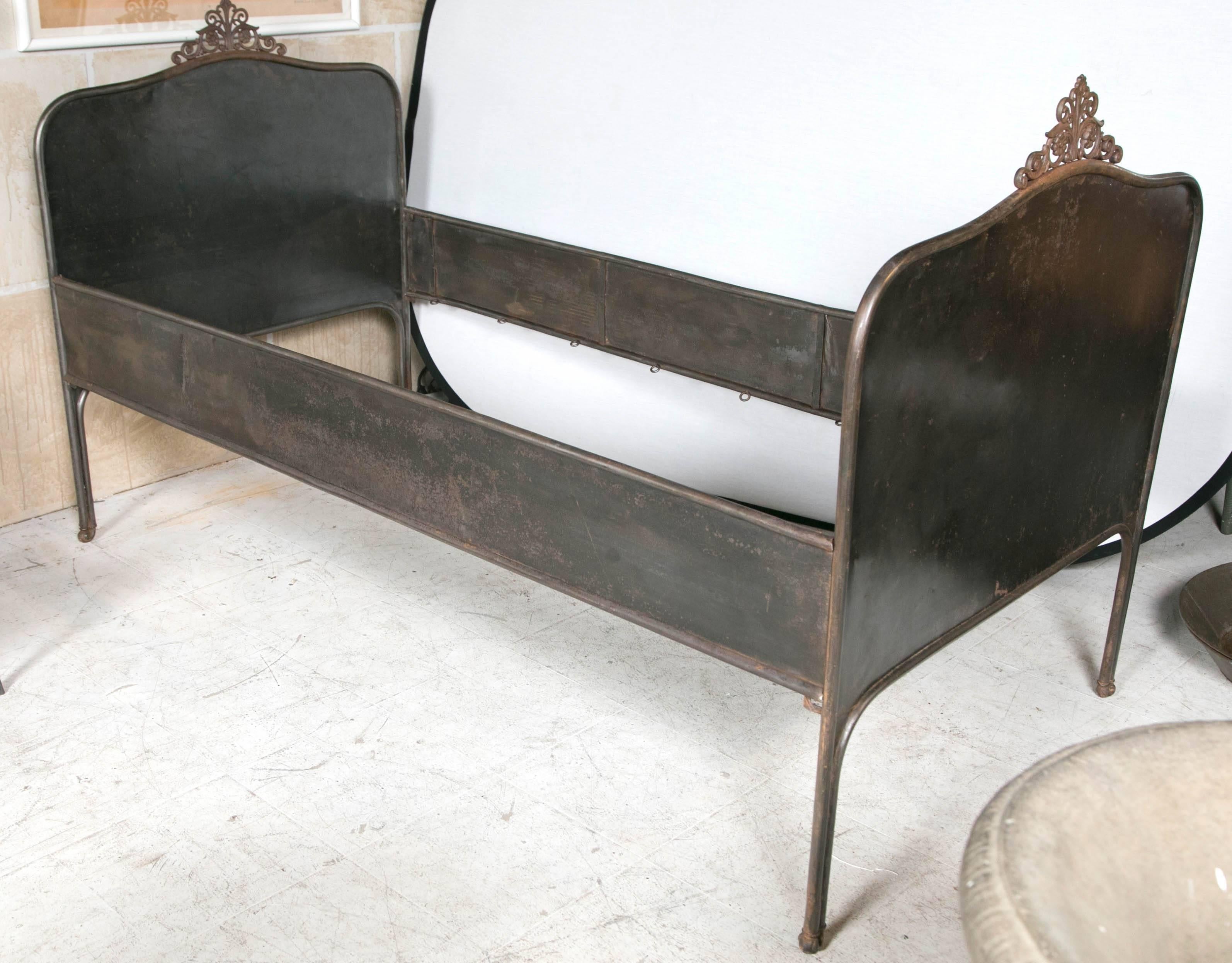 Pair of French Iron Bedsteads 4