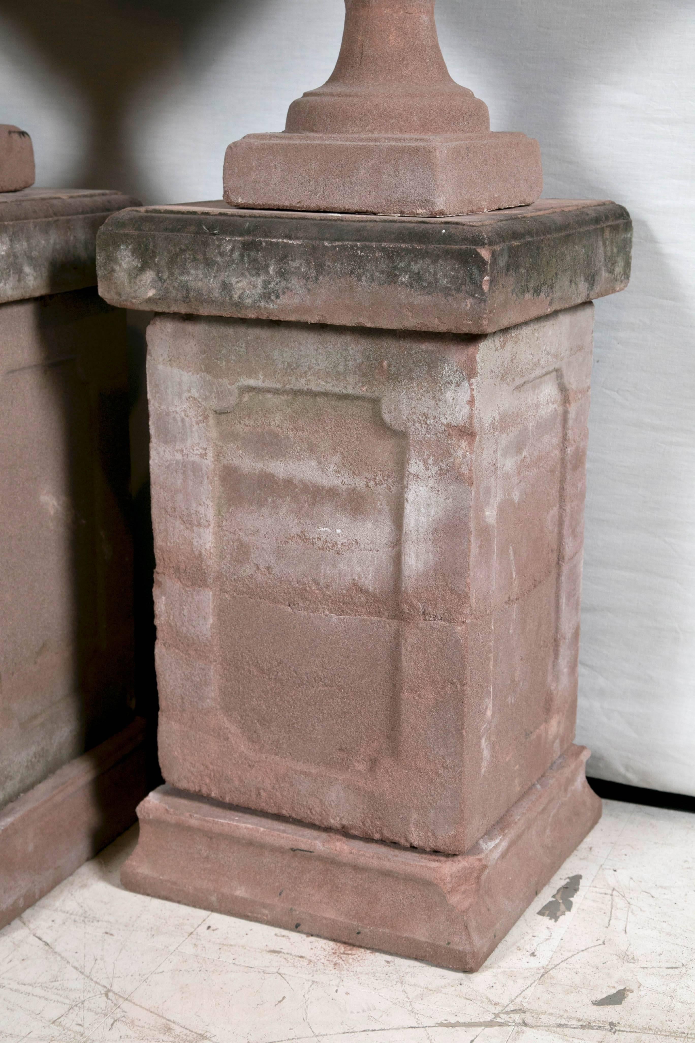 Pair of English Terra Cotta Urns For Sale 3