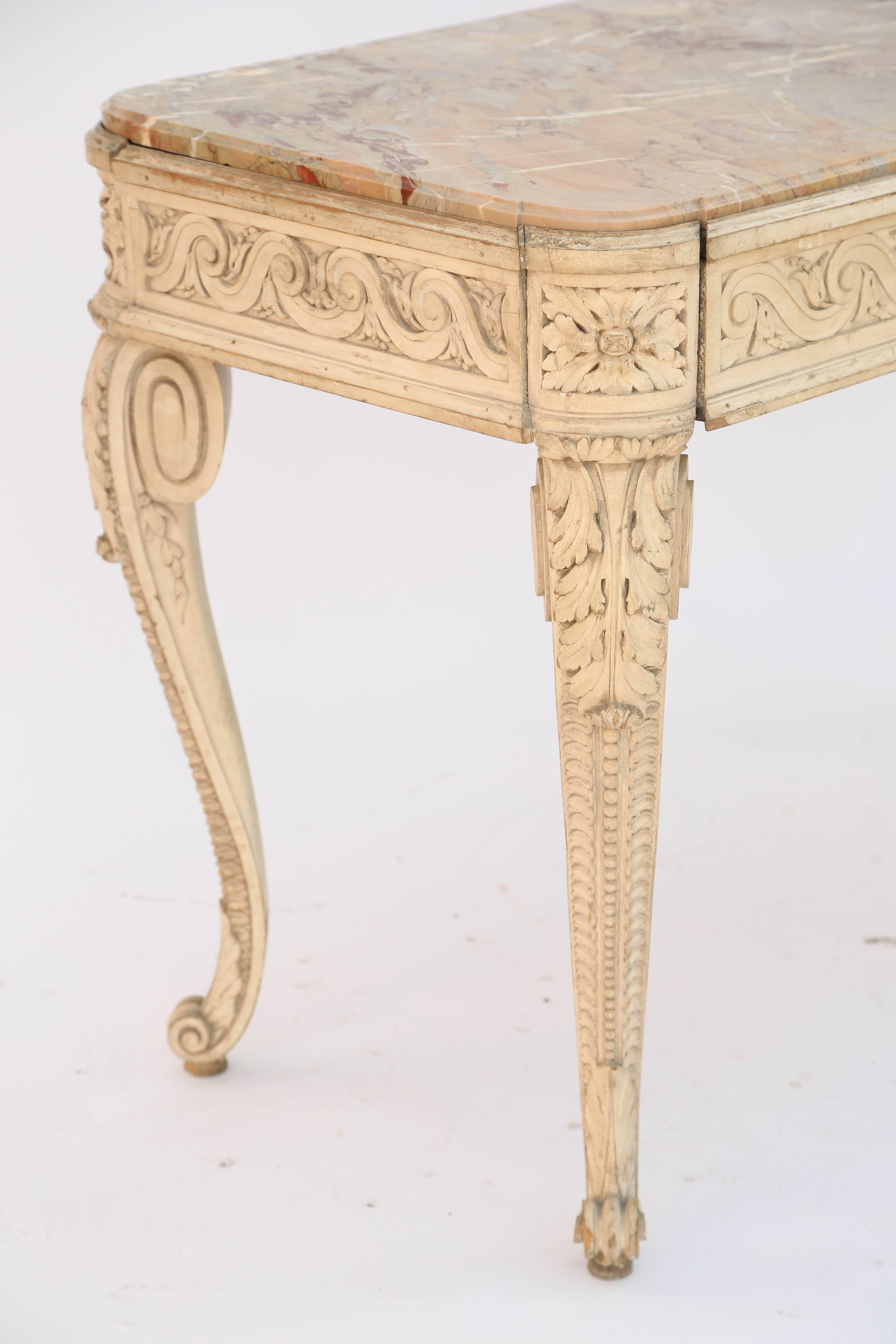 18th Century French Console or Centre Table with Mabre Napoleon Top 2