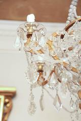 Italian Crystal Basket-Form Six-Light Chandelier