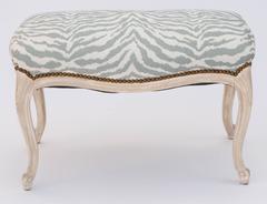 Louis XV Bench with Pickled Wood Finish