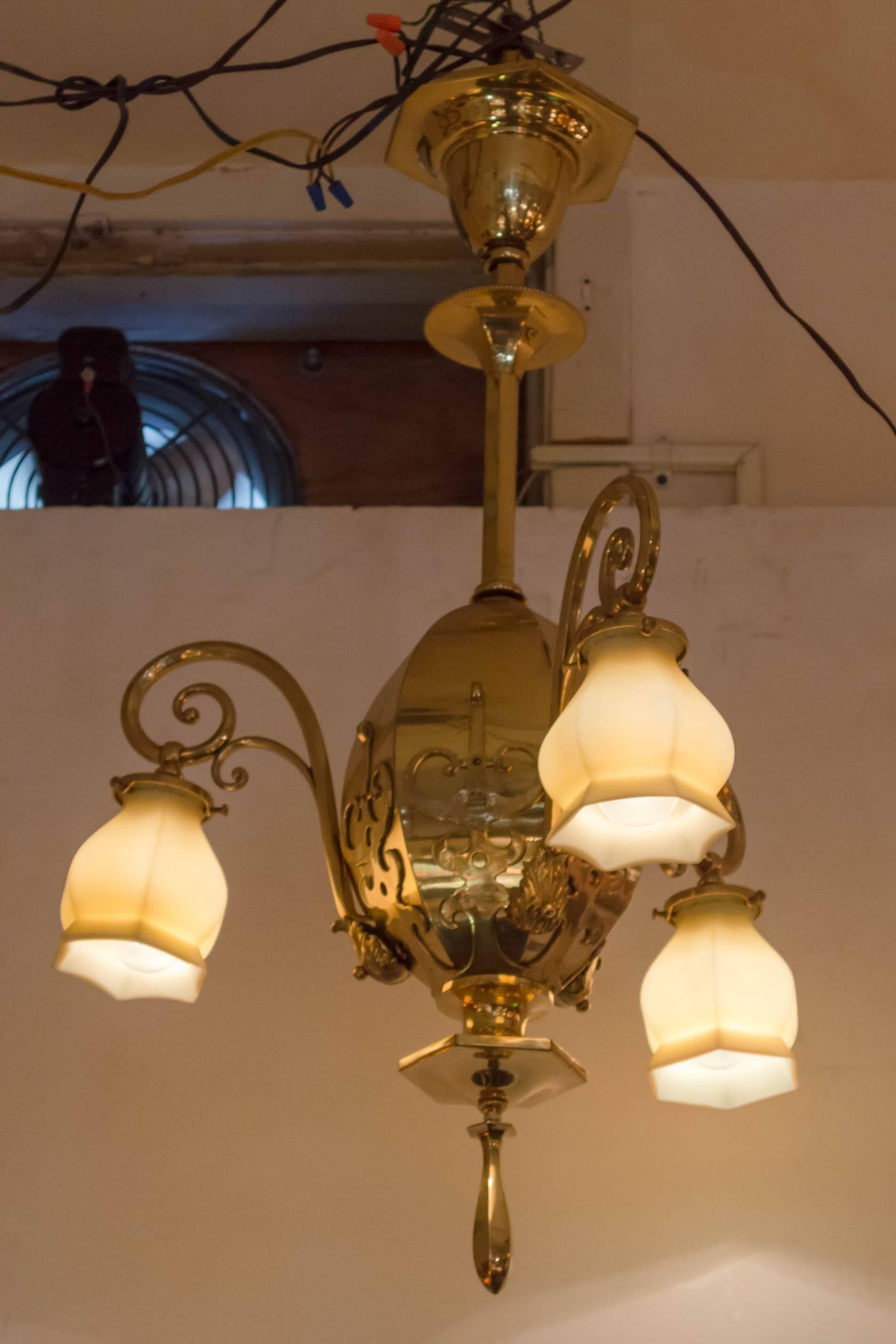 vaseline glass chandelier