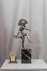 Art Deco Bronze Dancer, French, Artist Signed ca. 1920s