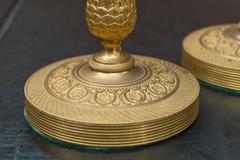 Pair of Austrian Gilt Bronze and Cut Crystal Candlesticks, circa 1900