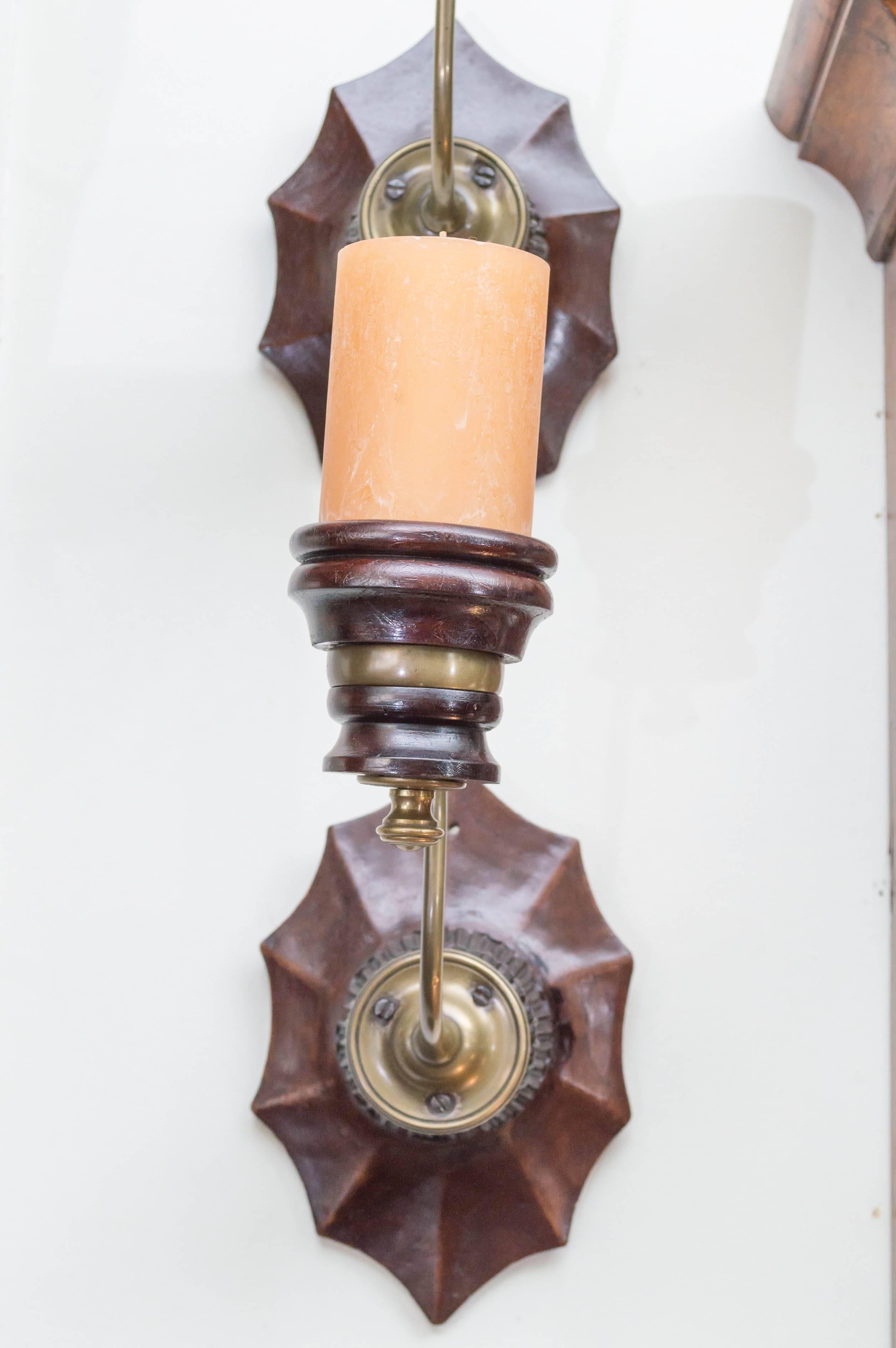 Mid-19th Century Pair of 19th Century Anglo Indian Wall Sconces / Candleholders, circa 1860-1880