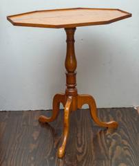 Late 18th Century American Tiger Maple, Tilt Top Candle Stand