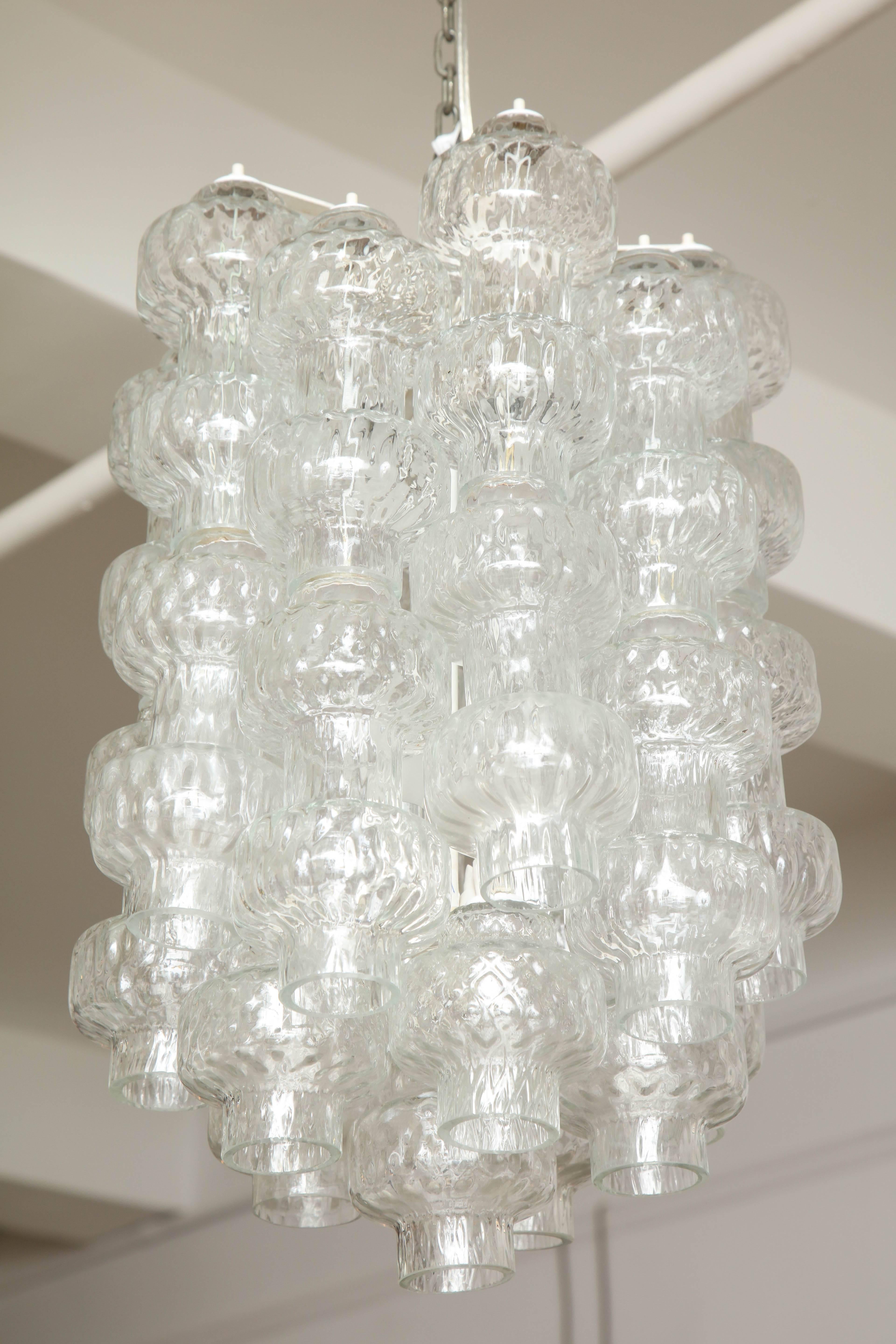 Mid-Century Modern Venini chandelier made in Venice 1960 For Sale