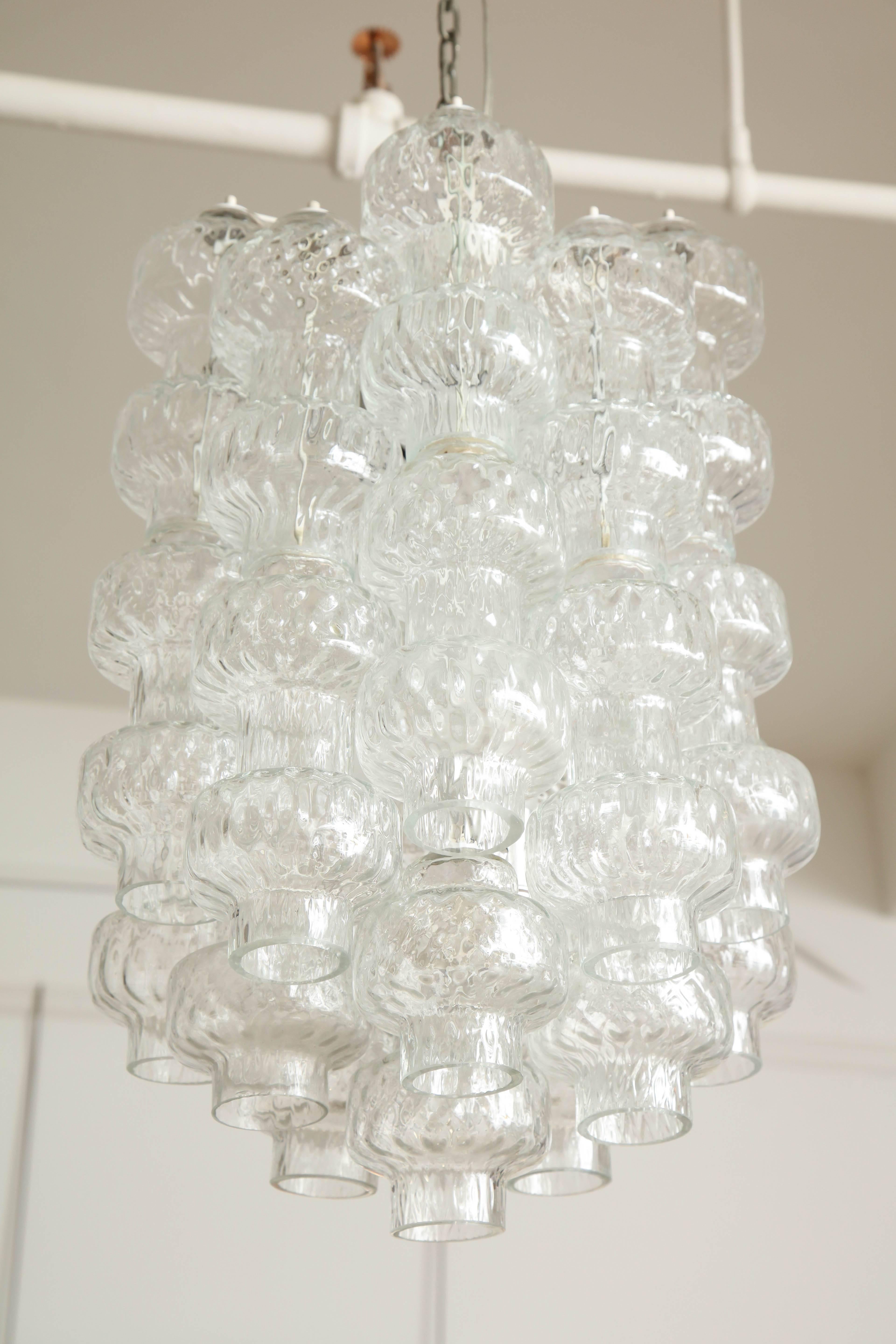 Mid-20th Century Venini chandelier made in Venice 1960 For Sale