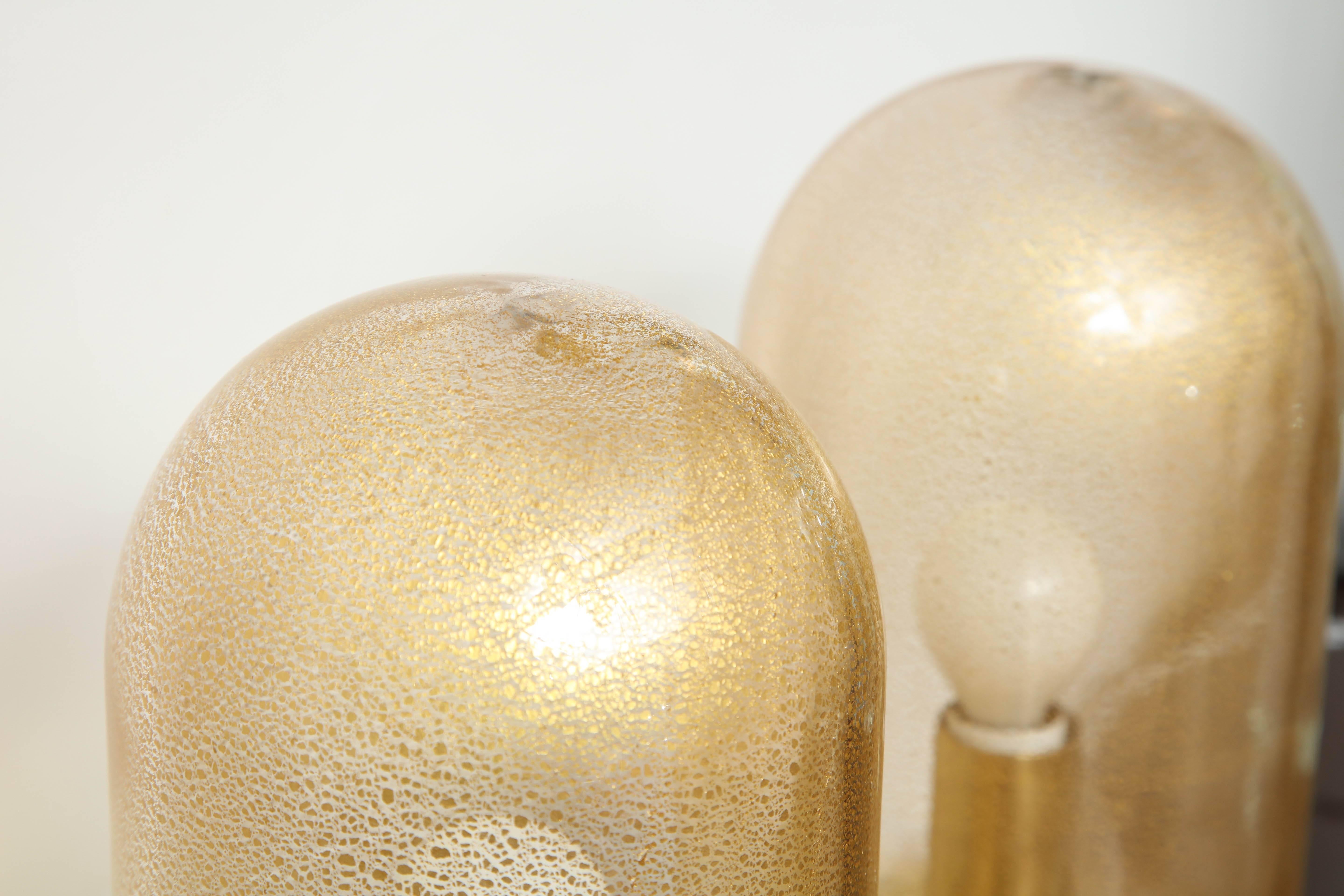 Mid-Century Modern Pair of Seguso Table Lamps, made in Italy, 1970 For Sale