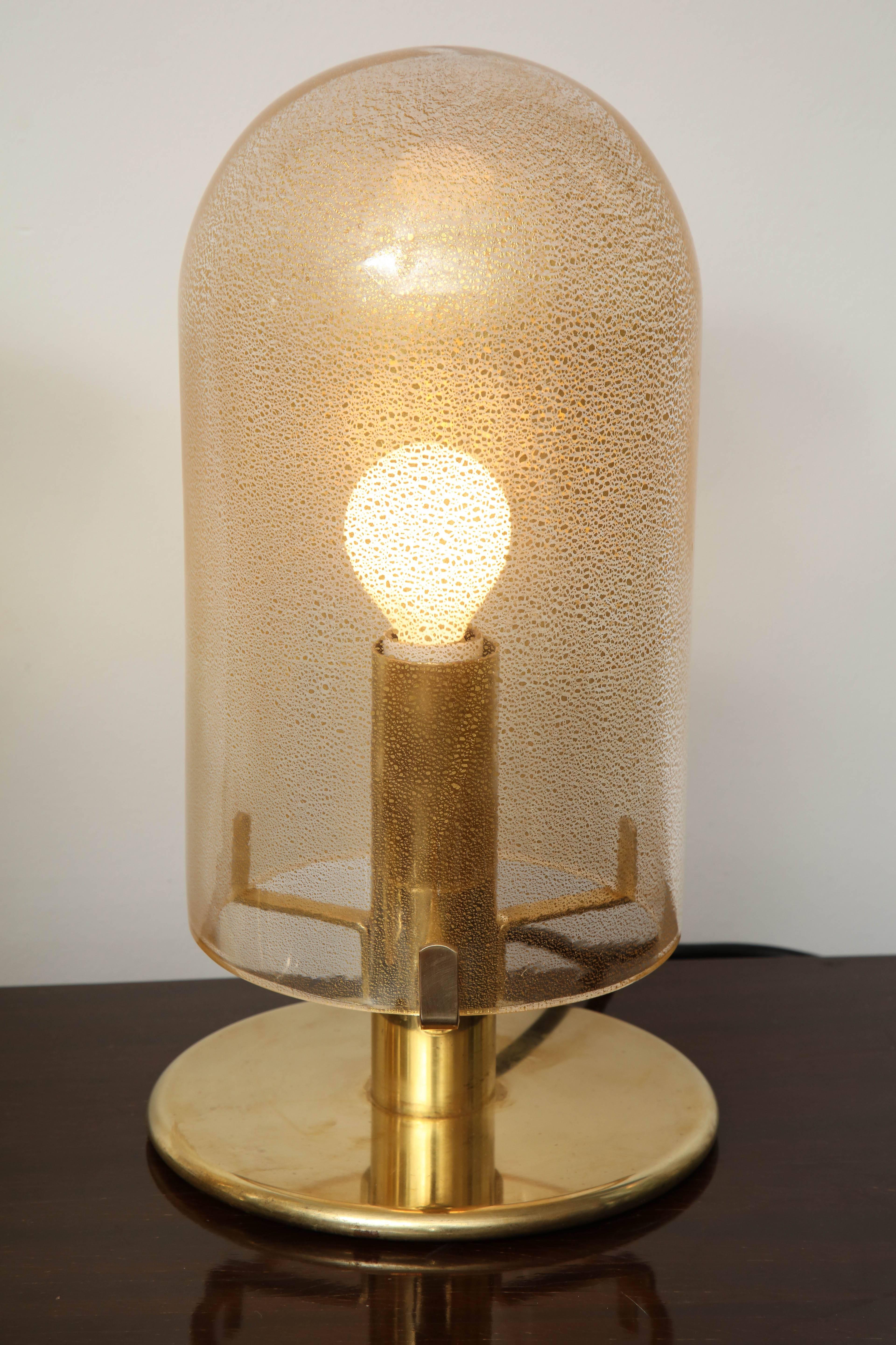 Pair of Seguso Table Lamps, made in Italy, 1970 In Excellent Condition For Sale In New York, NY