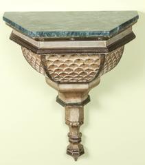 French Carved and Painted Wall-Hung Console