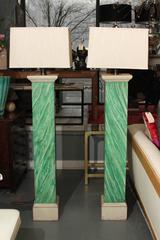Faux Malachite Floor Lamps