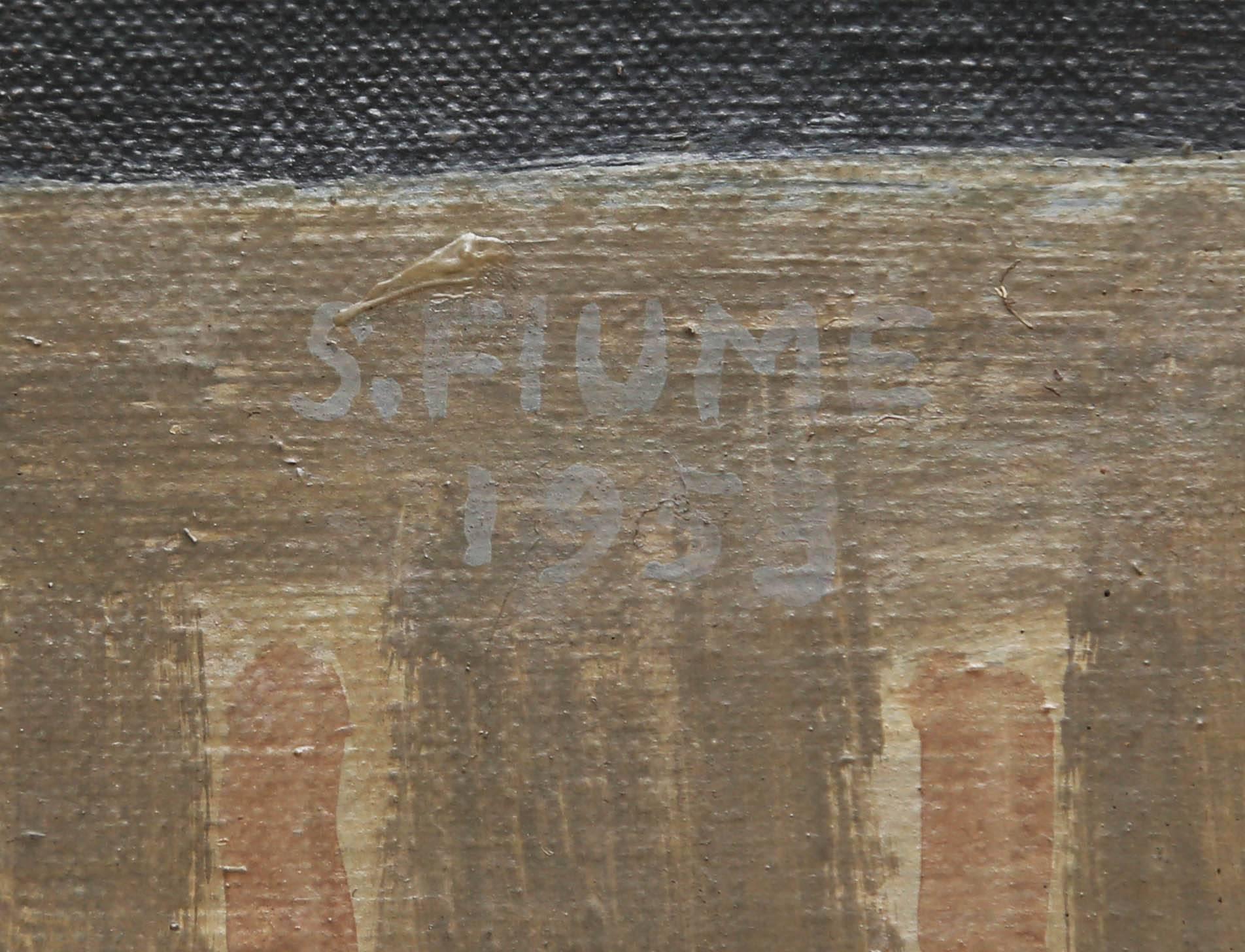 Seltener Salvador Fiume Vier-Panel-Raumteiler im Angebot 1