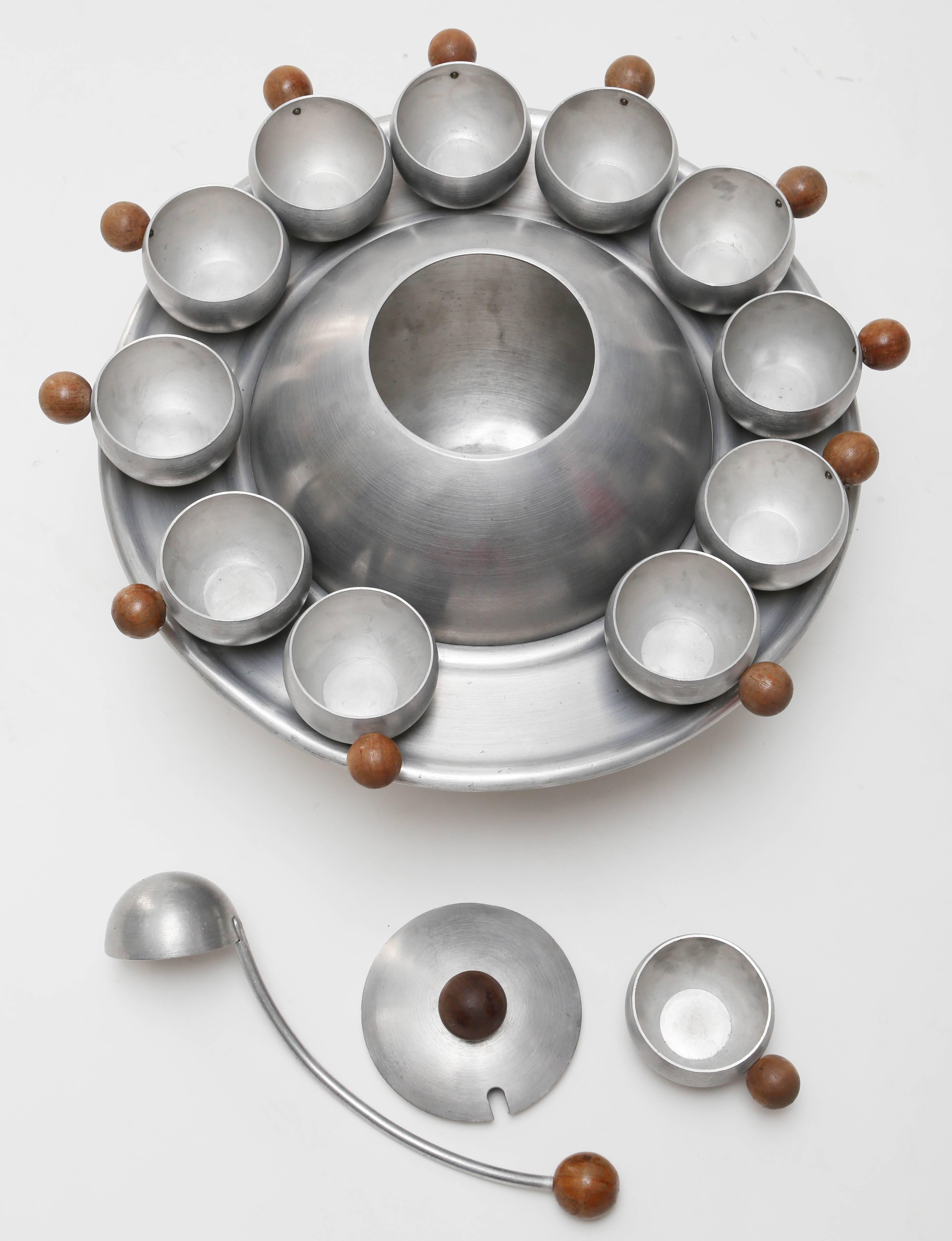 russel wright saturn punch bowl set