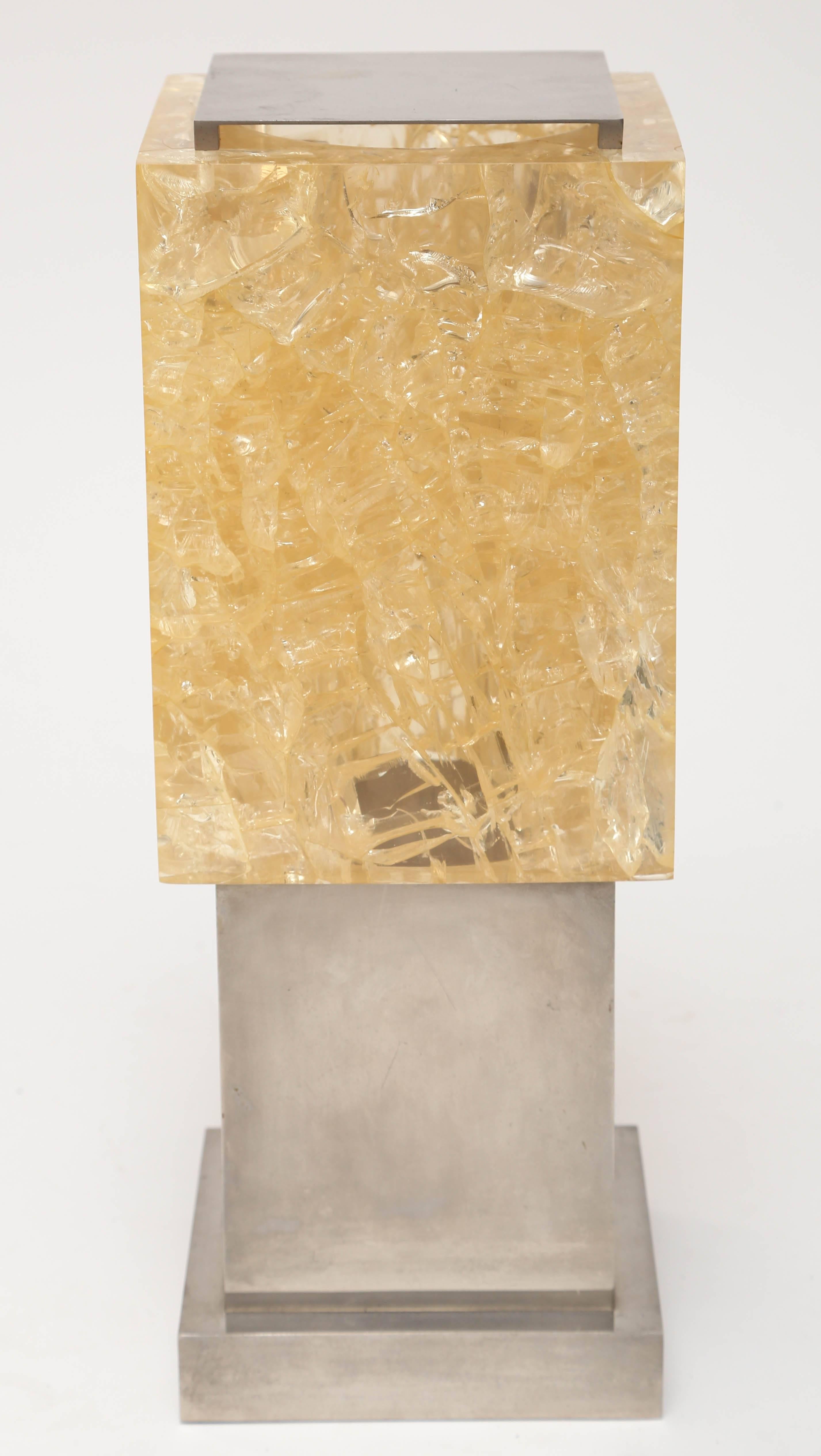 Maison Charles Fractale Resin Table Lamp For Sale 1