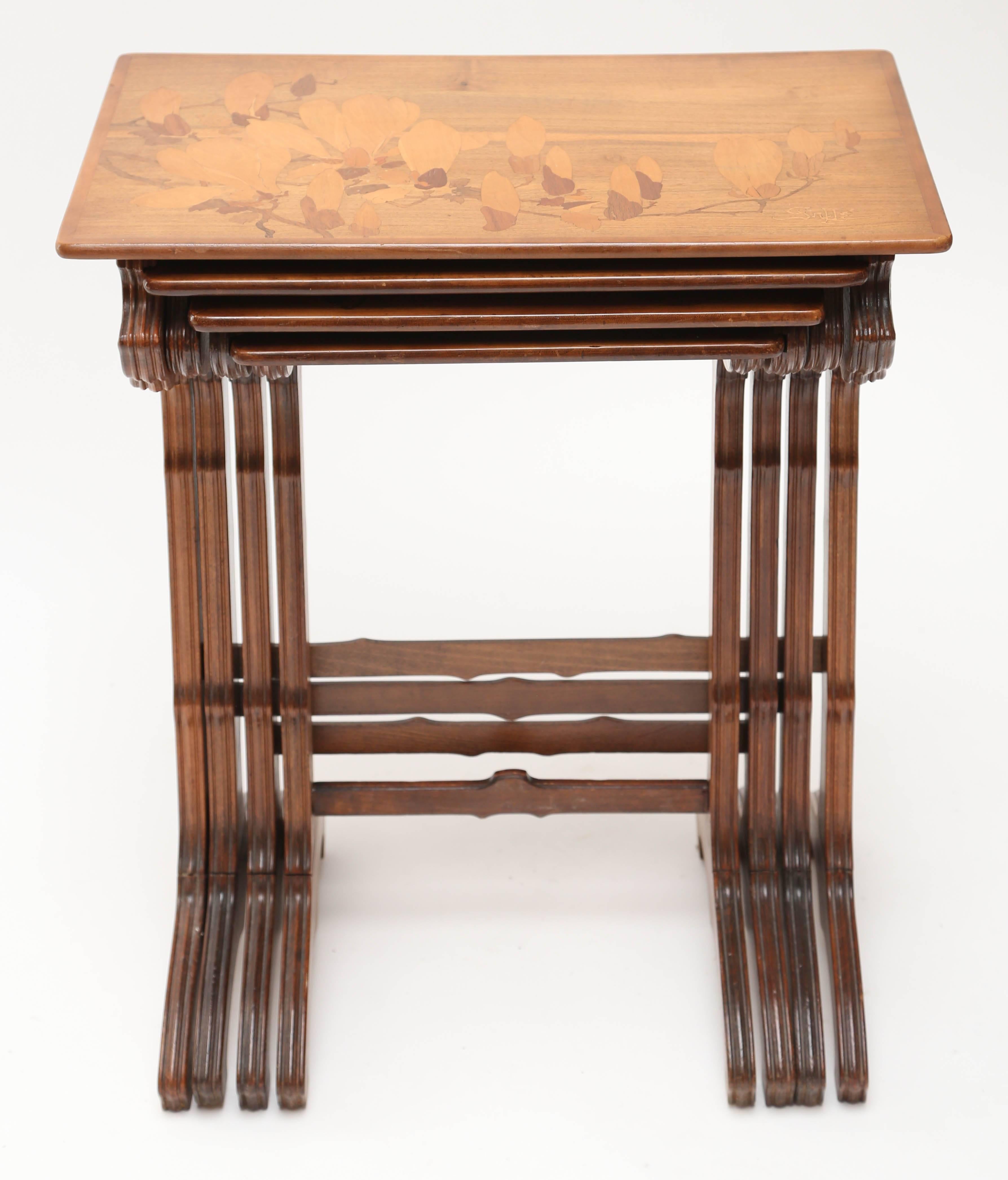 French Galle Nest of Tables