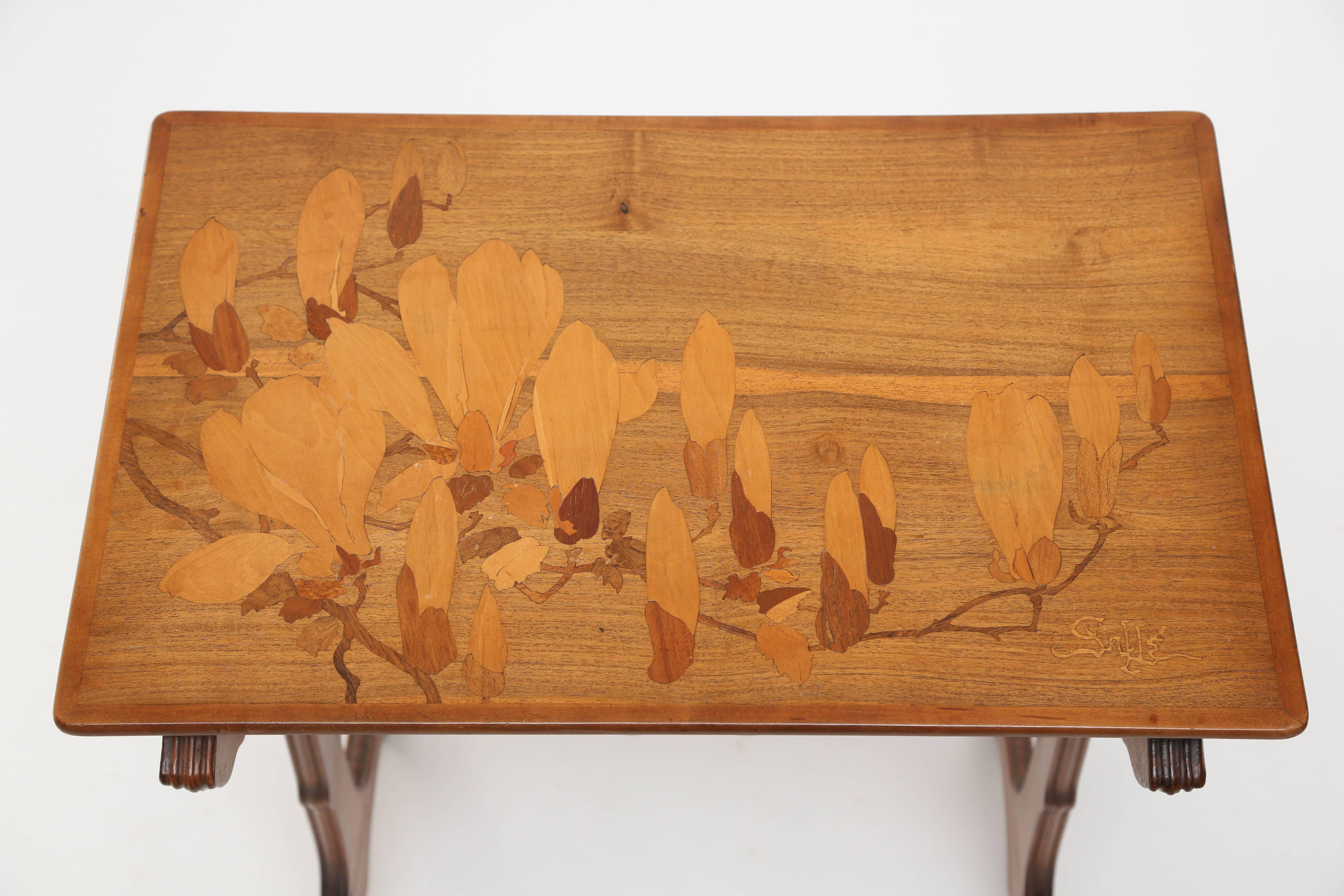 Marqueterie Tables gigognes Galle