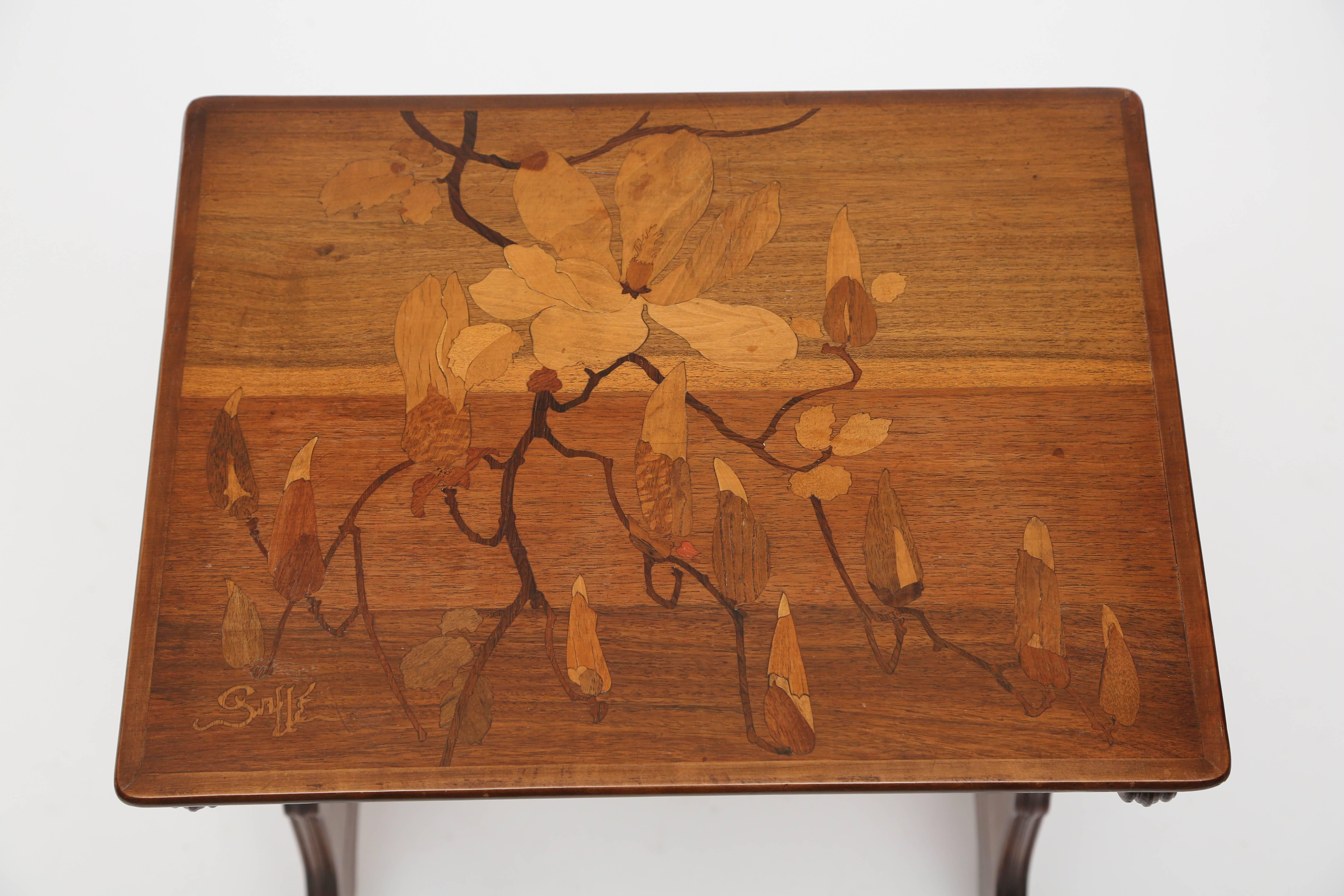 Fruitwood Galle Nest of Tables