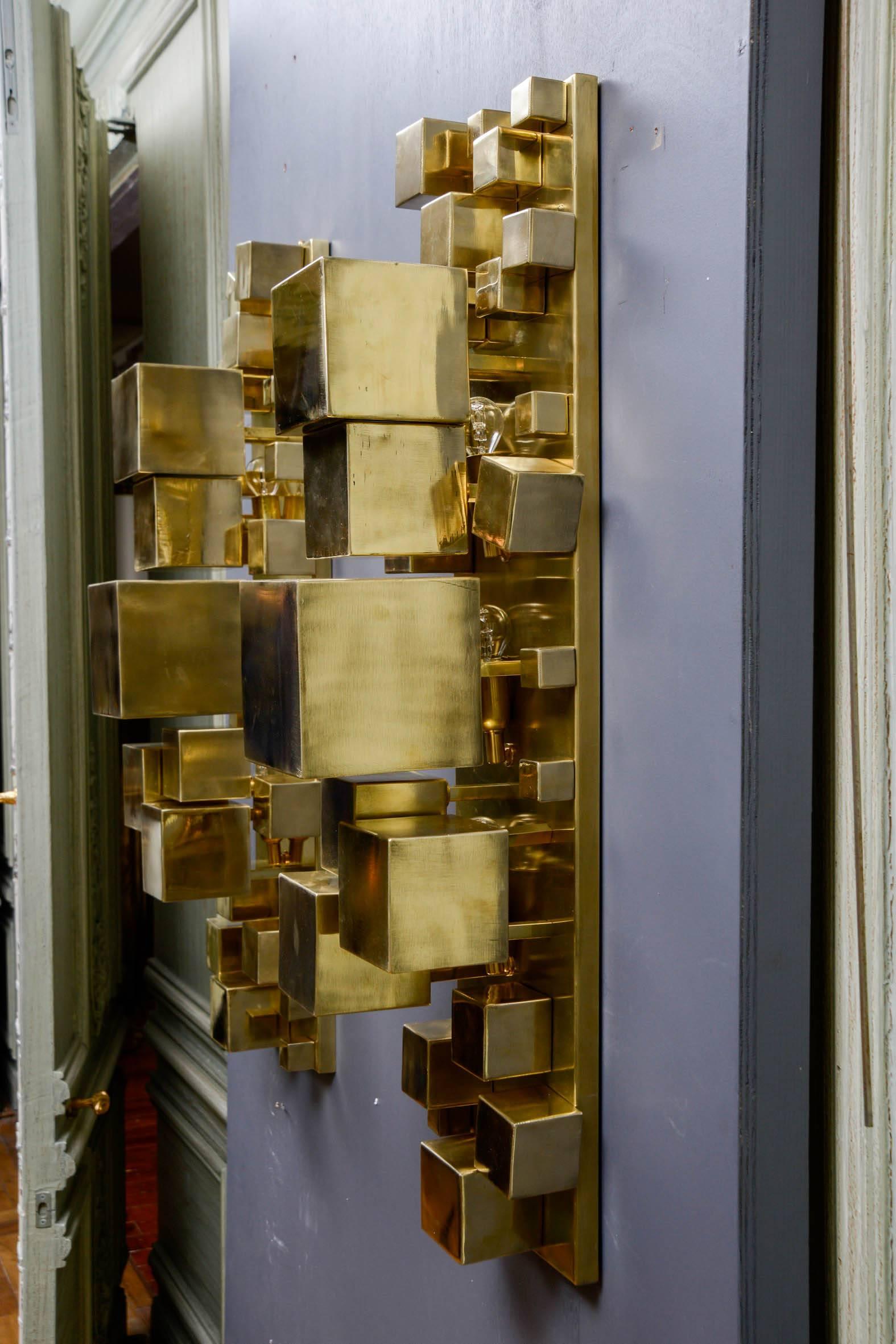 Pair of Brass Sconces 1