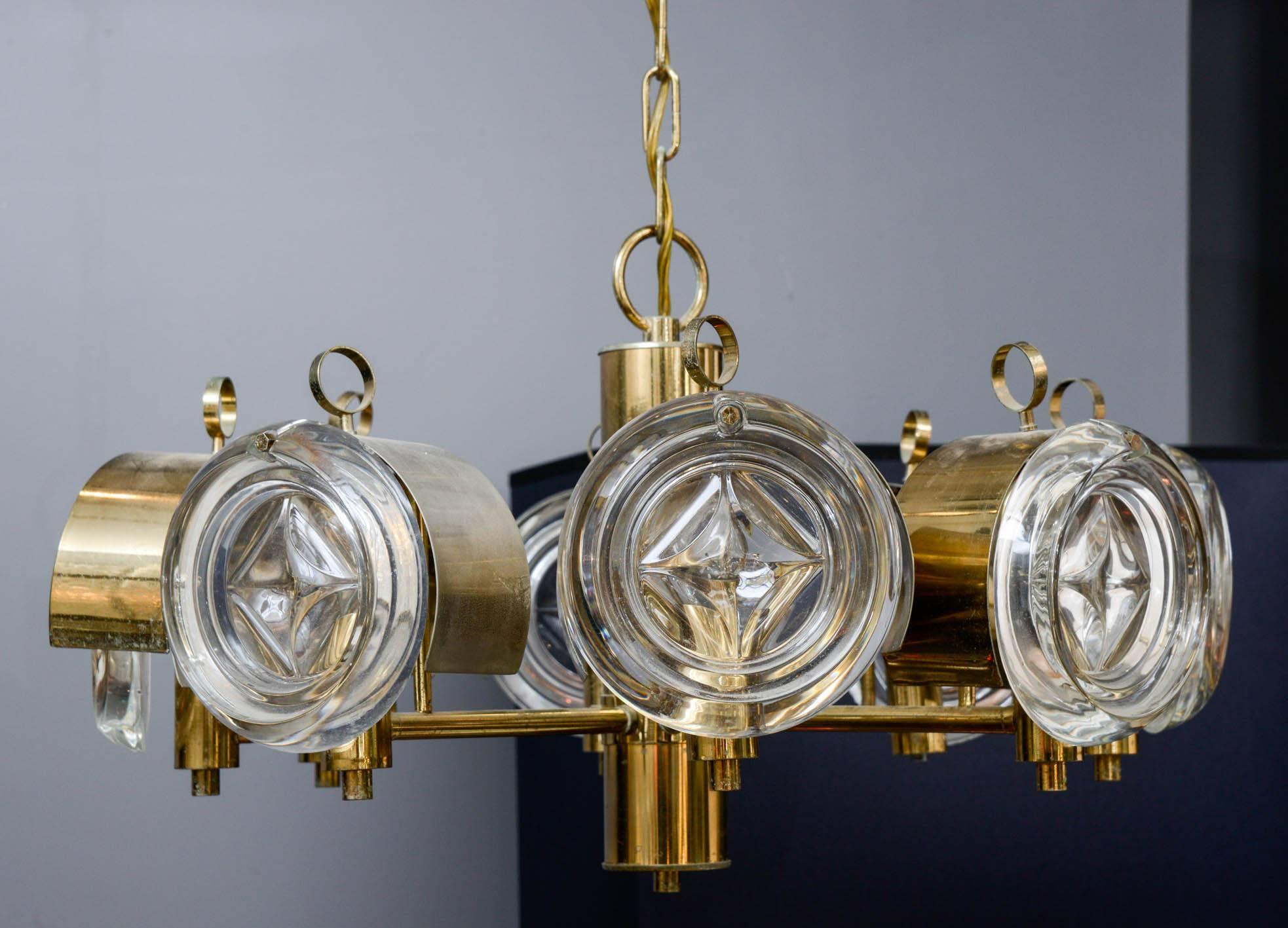 small brass chandelier